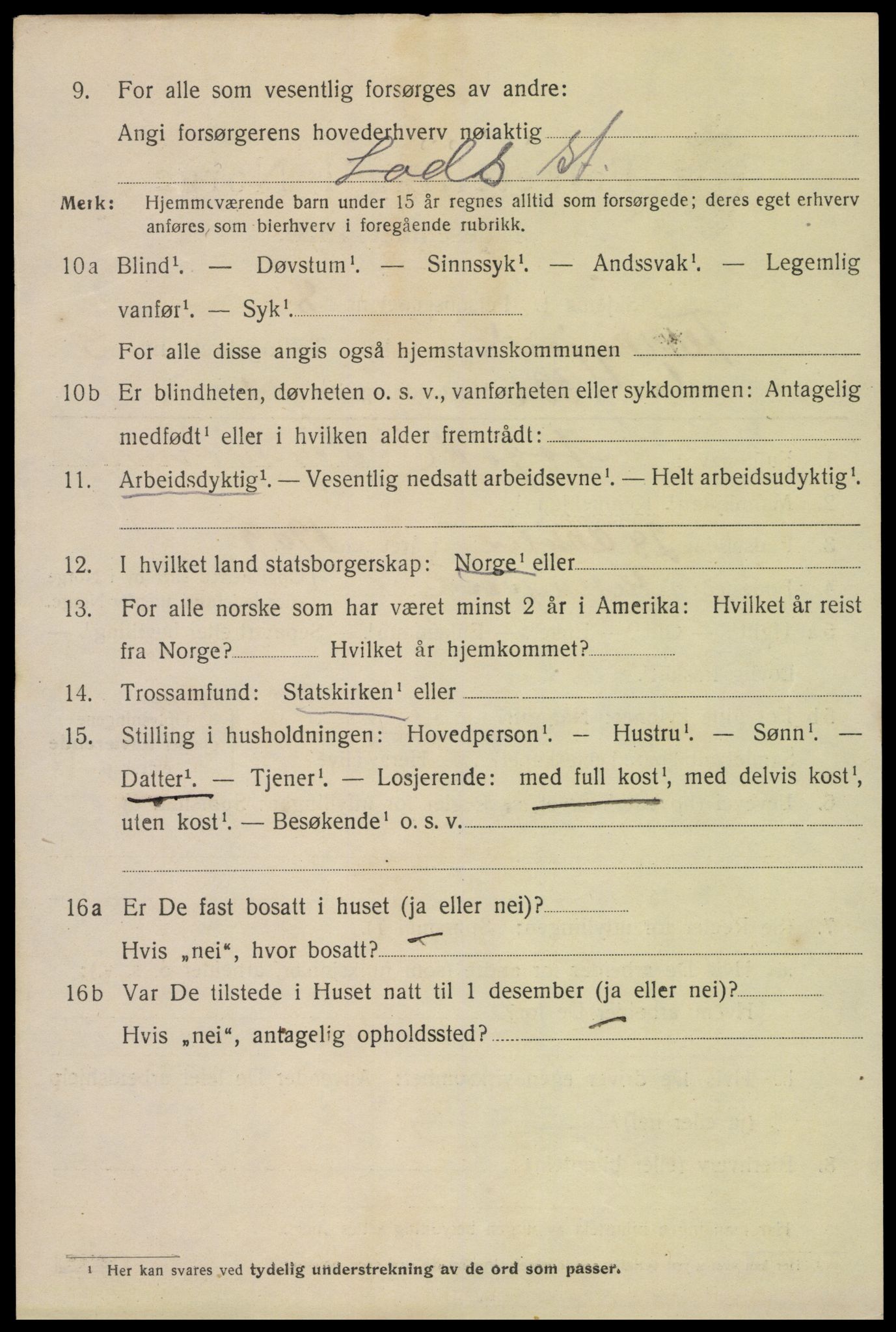 SAK, Folketelling 1920 for 1004 Flekkefjord kjøpstad, 1920, s. 3421