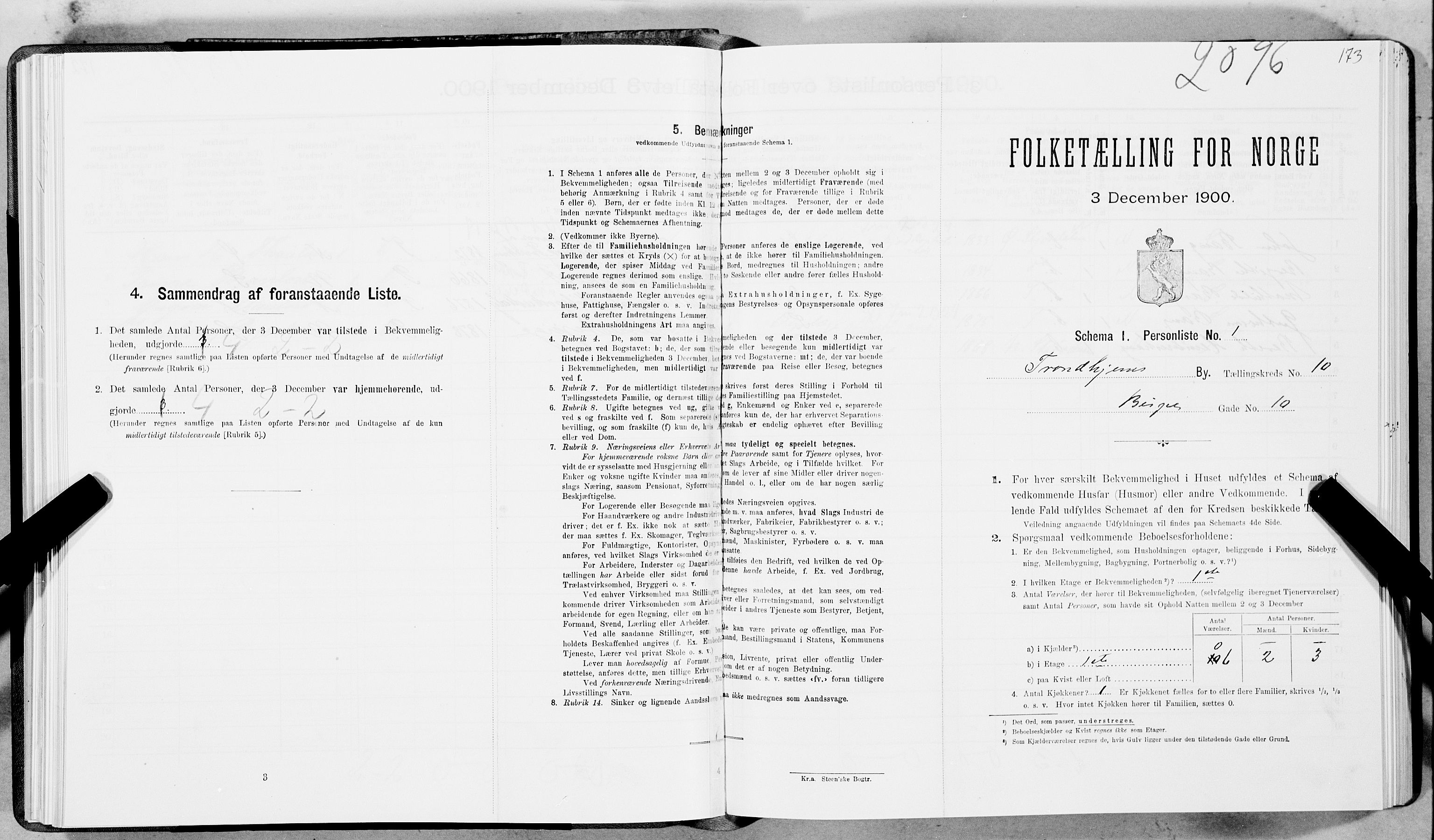 SAT, Folketelling 1900 for 1601 Trondheim kjøpstad, 1900, s. 1658