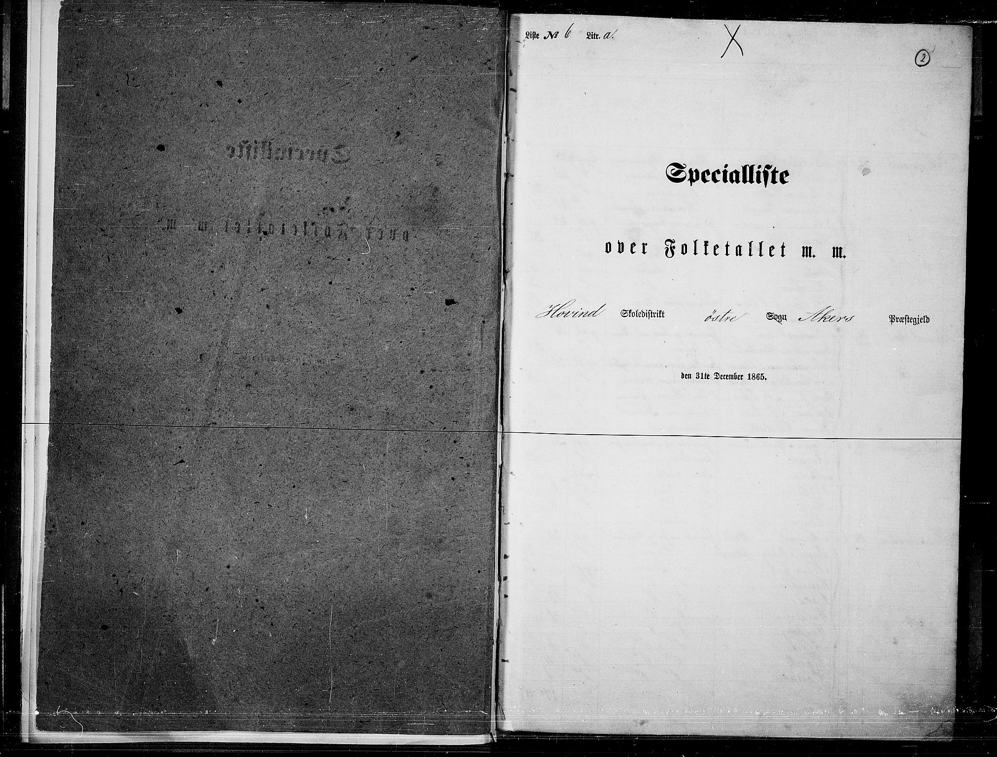 RA, Folketelling 1865 for 0218bP Østre Aker prestegjeld, 1865, s. 226