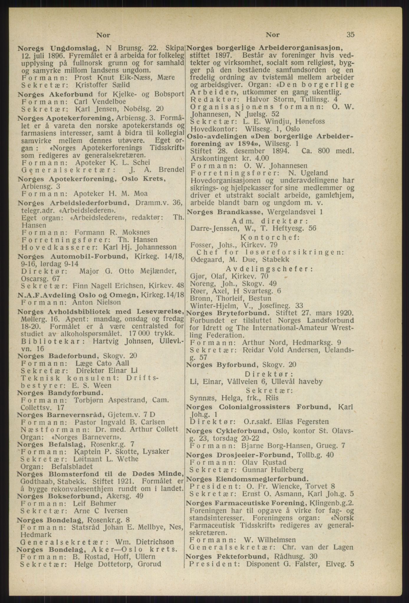 Kristiania/Oslo adressebok, PUBL/-, 1937, s. 35