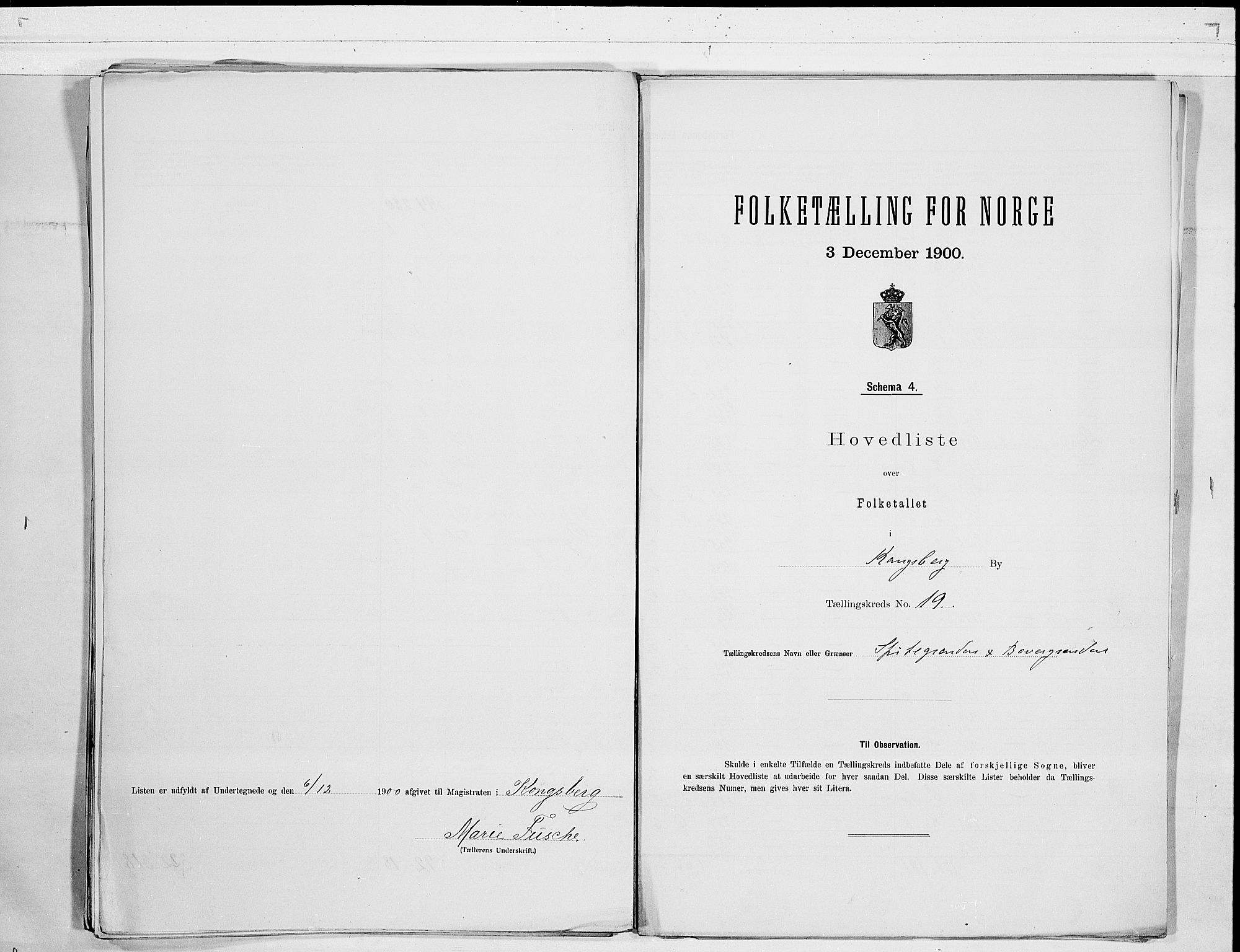 RA, Folketelling 1900 for 0604 Kongsberg kjøpstad, 1900, s. 40