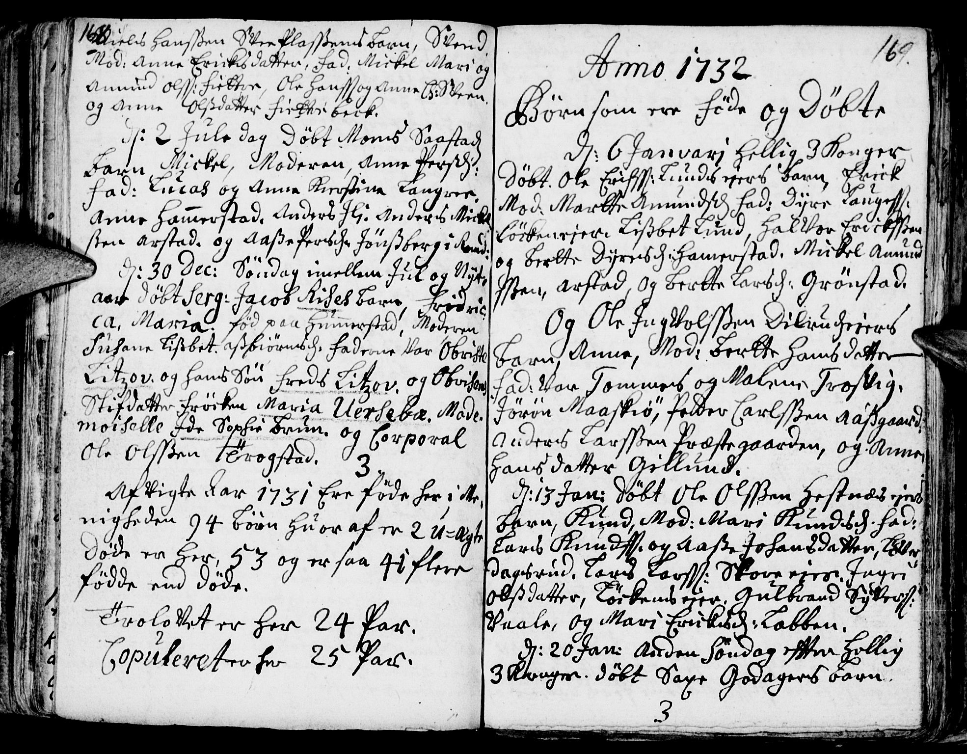 Stange prestekontor, AV/SAH-PREST-002/K/L0002: Ministerialbok nr. 2, 1724-1740, s. 168-169