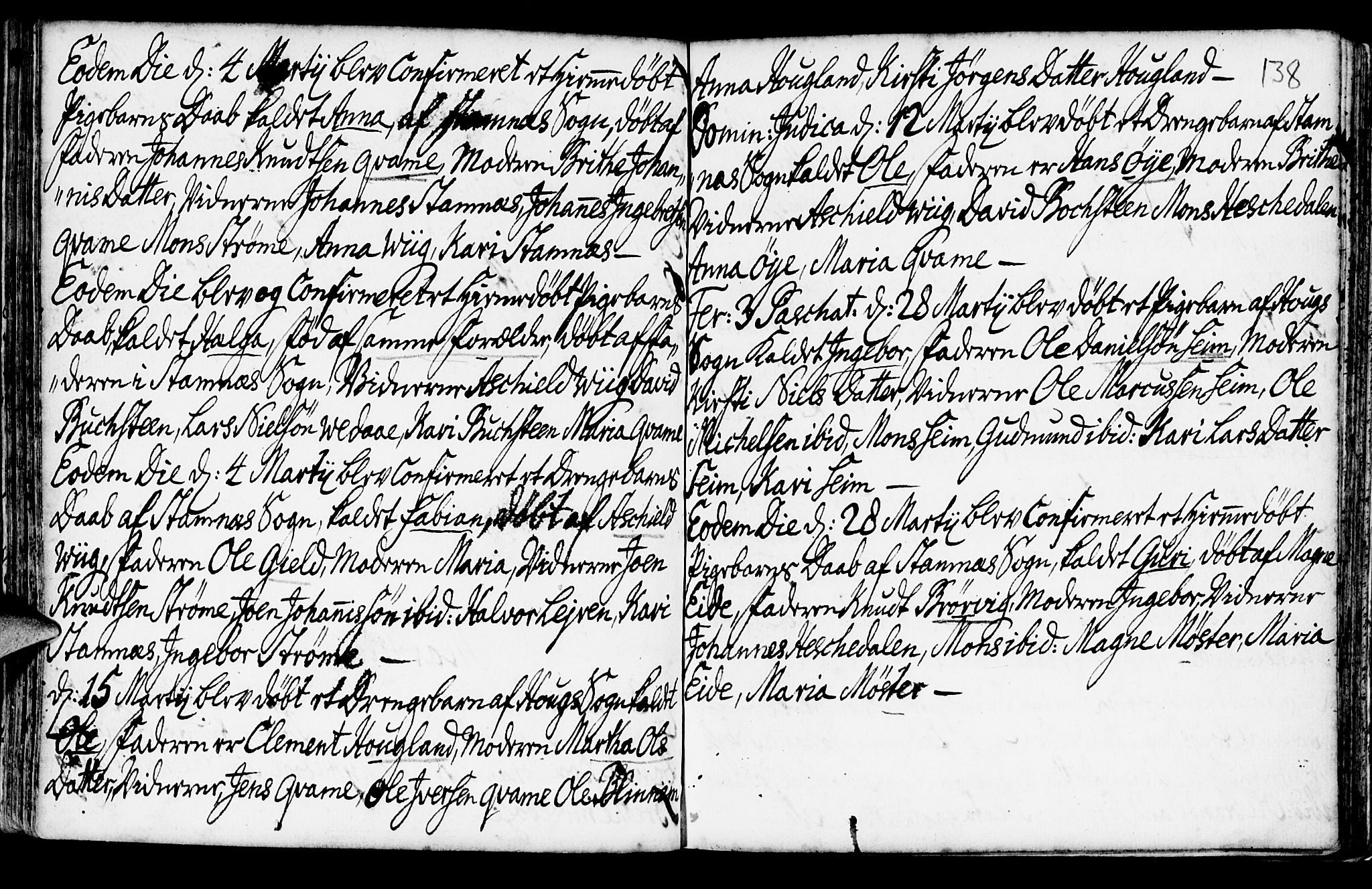 Haus sokneprestembete, AV/SAB-A-75601/H/Haa: Ministerialbok nr. A 6, 1748-1758, s. 138