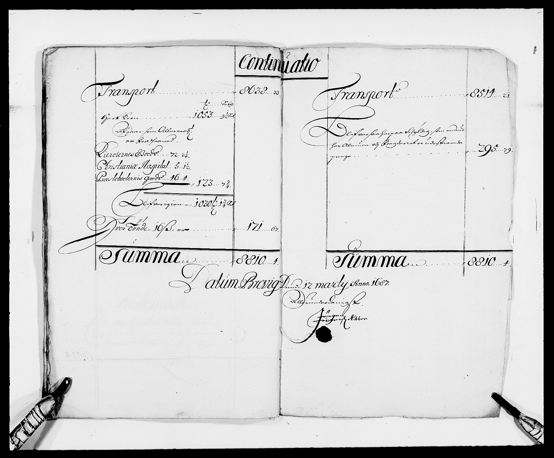 Rentekammeret inntil 1814, Reviderte regnskaper, Fogderegnskap, AV/RA-EA-4092/R34/L2048: Fogderegnskap Bamble, 1685-1687, s. 17