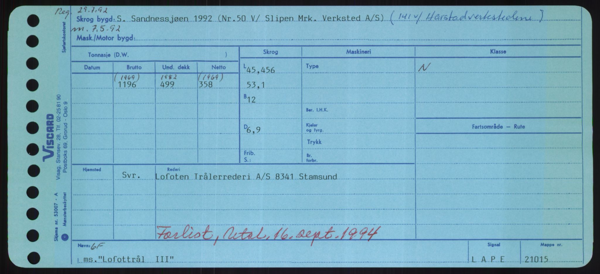 Sjøfartsdirektoratet med forløpere, Skipsmålingen, AV/RA-S-1627/H/Hd/L0023: Fartøy, Lia-Løv, s. 285