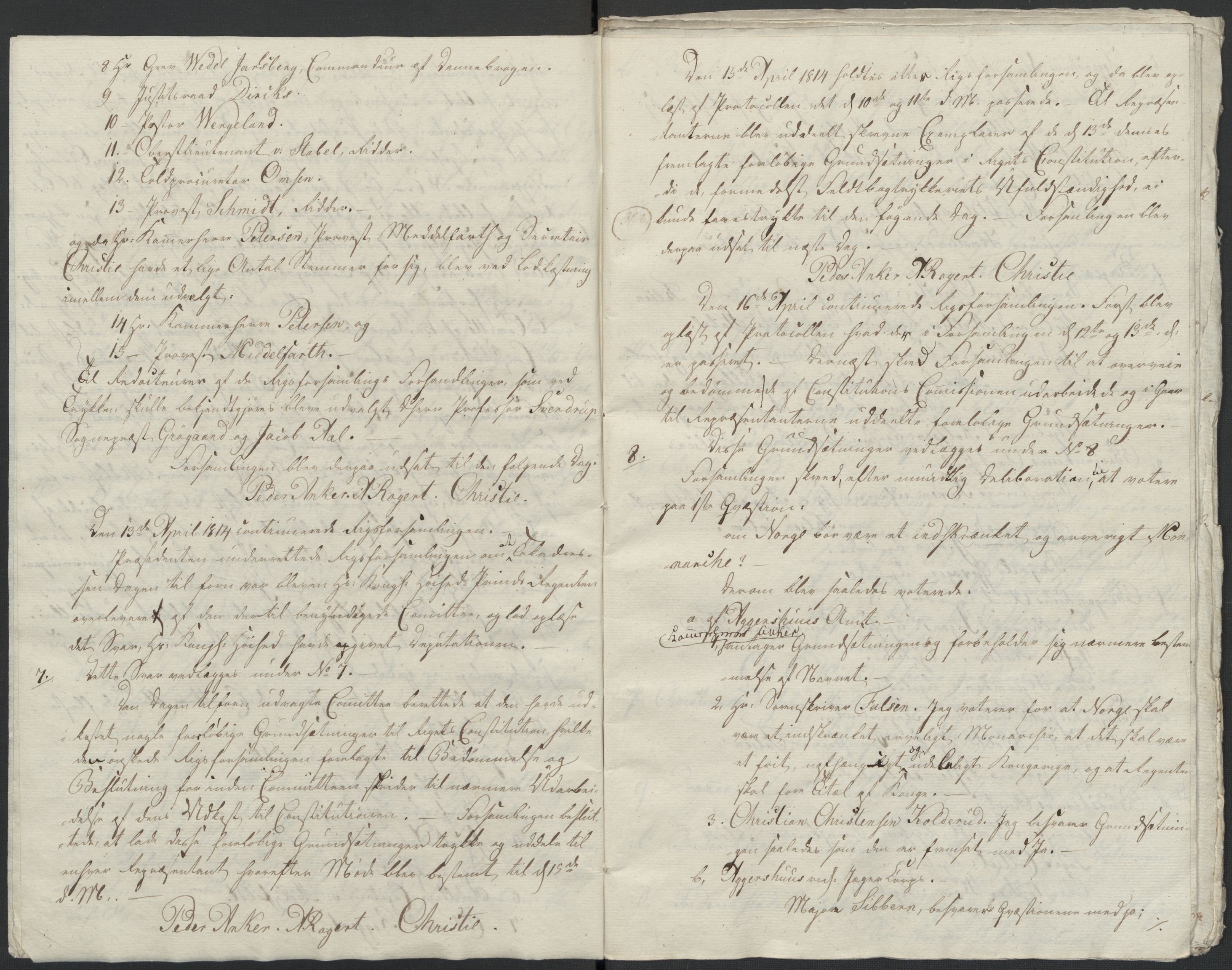 Christie, Wilhelm Frimann Koren, AV/RA-PA-0014/F/L0004: Christies dokumenter fra 1814, 1814, s. 57