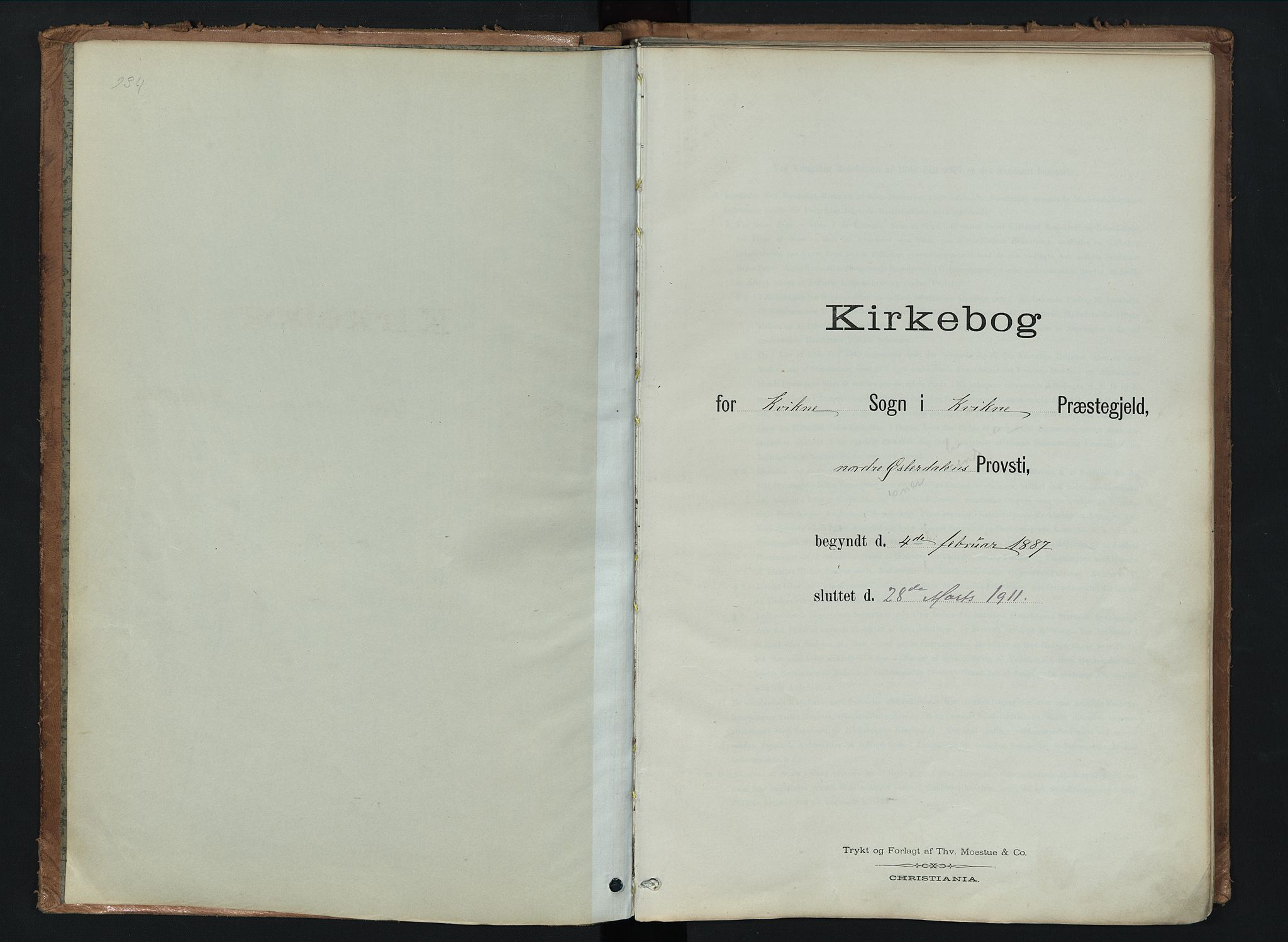 Kvikne prestekontor, AV/SAH-PREST-064/H/Ha/Haa/L0008: Ministerialbok nr. 8, 1887-1911