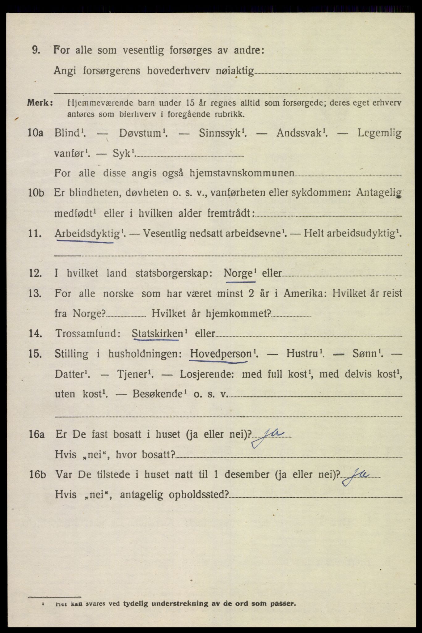 SAK, Folketelling 1920 for 1025 Grindheim herred, 1920, s. 1852