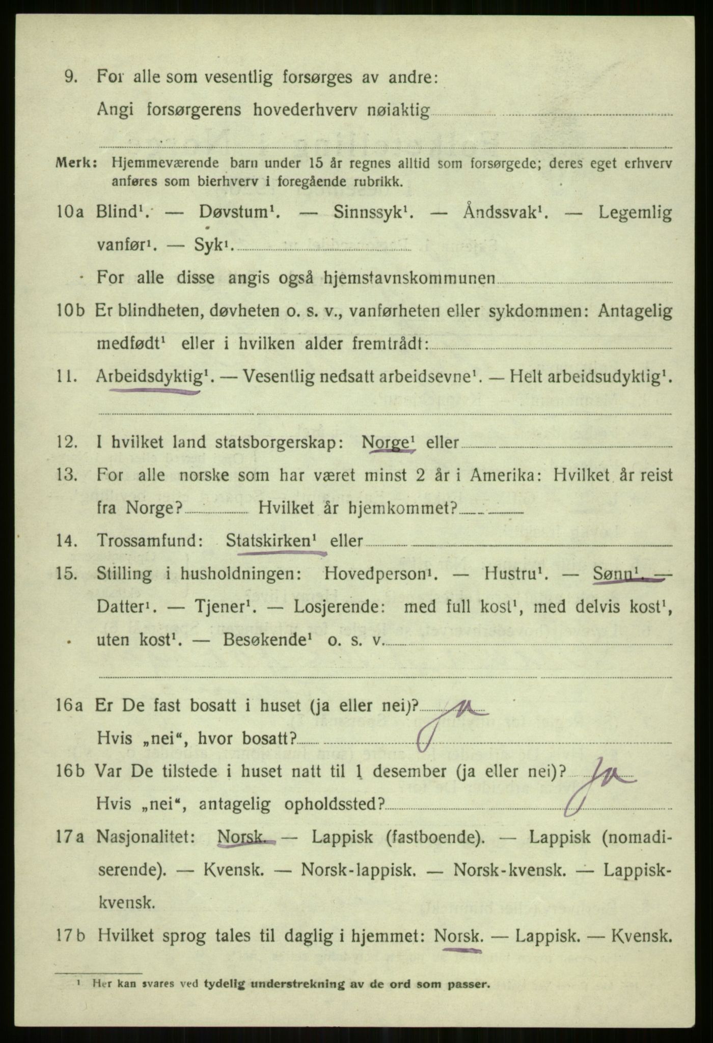 SATØ, Folketelling 1920 for 1936 Karlsøy herred, 1920, s. 4847