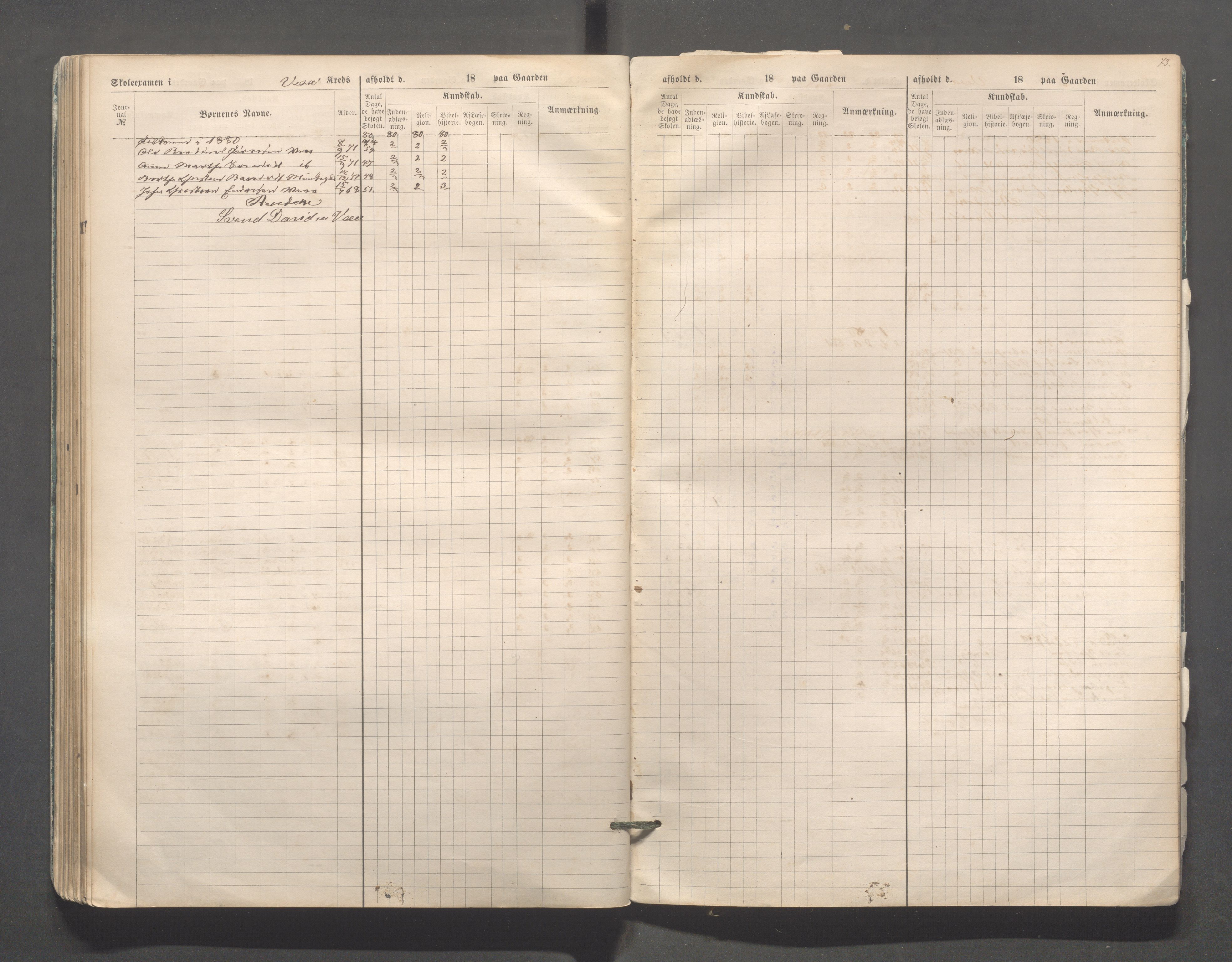 Skudenes kommune - Skudenes skole, IKAR/A-298/I/L0002: Eksamen, 1864-1883, s. 73