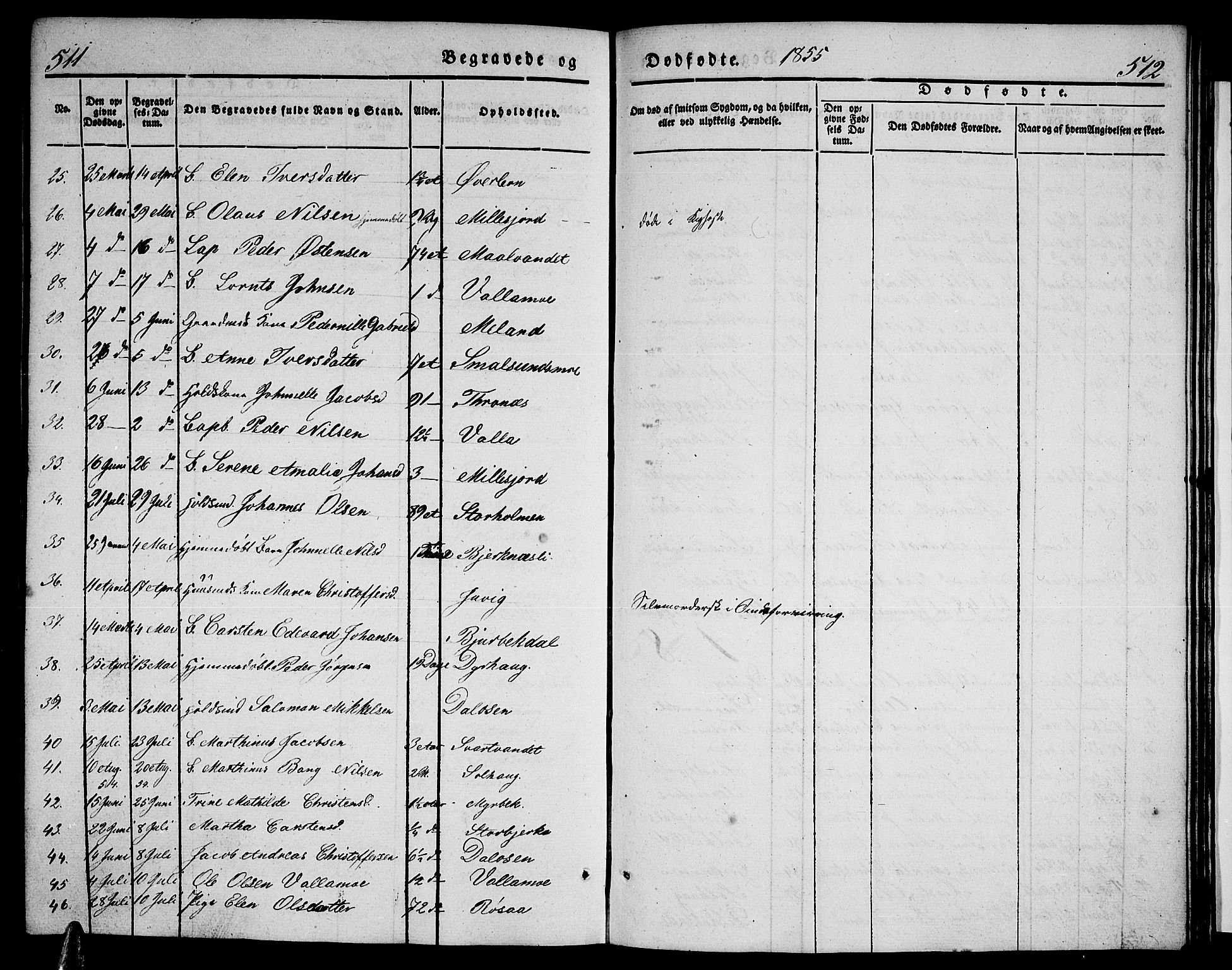 Ministerialprotokoller, klokkerbøker og fødselsregistre - Nordland, AV/SAT-A-1459/825/L0364: Klokkerbok nr. 825C01, 1841-1863, s. 511-512