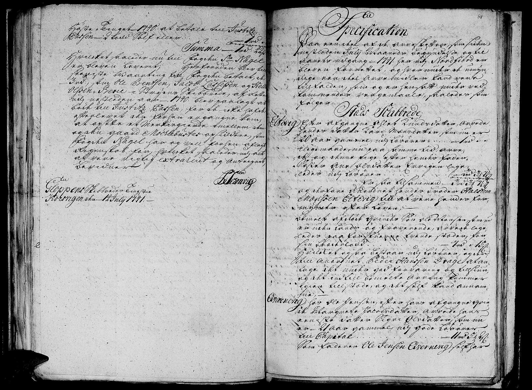 Nordfjord sorenskriveri, SAB/A-2801/04/04a/L0008: Skifteprotokollar, 1733-1744, s. 90