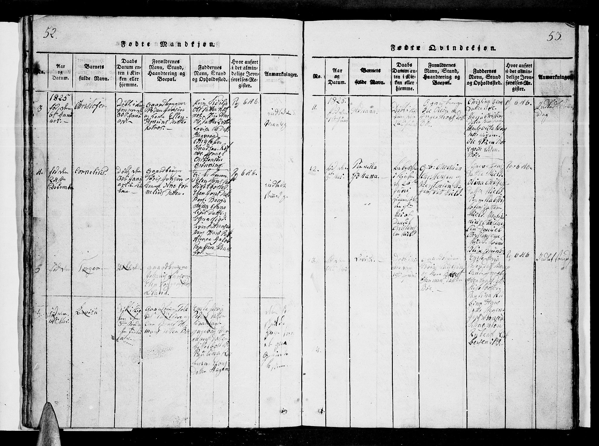 Ministerialprotokoller, klokkerbøker og fødselsregistre - Nordland, AV/SAT-A-1459/855/L0812: Klokkerbok nr. 855C01, 1821-1838, s. 52-53