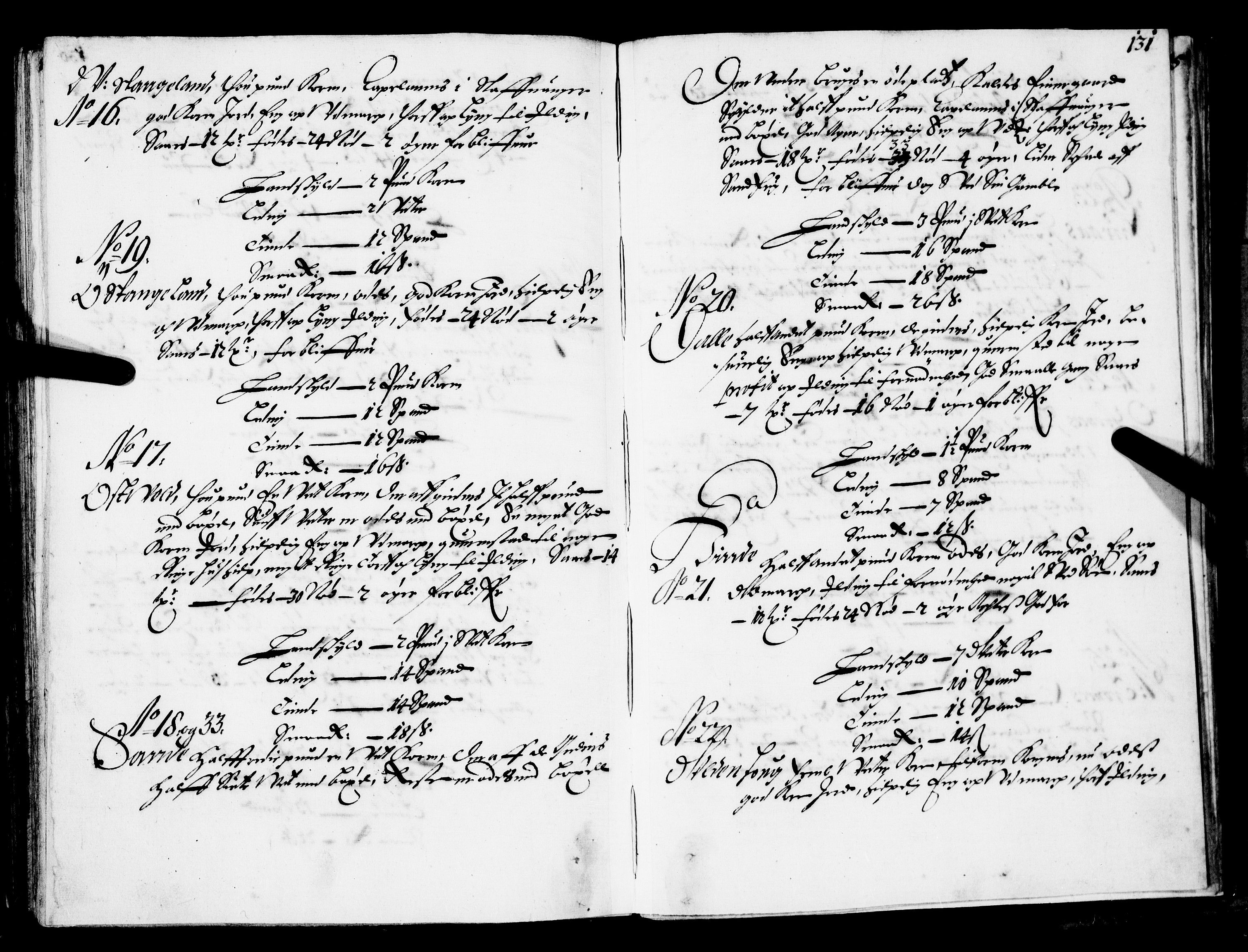 Rentekammeret inntil 1814, Realistisk ordnet avdeling, AV/RA-EA-4070/N/Nb/Nba/L0032: Jæren og Dalane fogderi, 1668, s. 130b-131a
