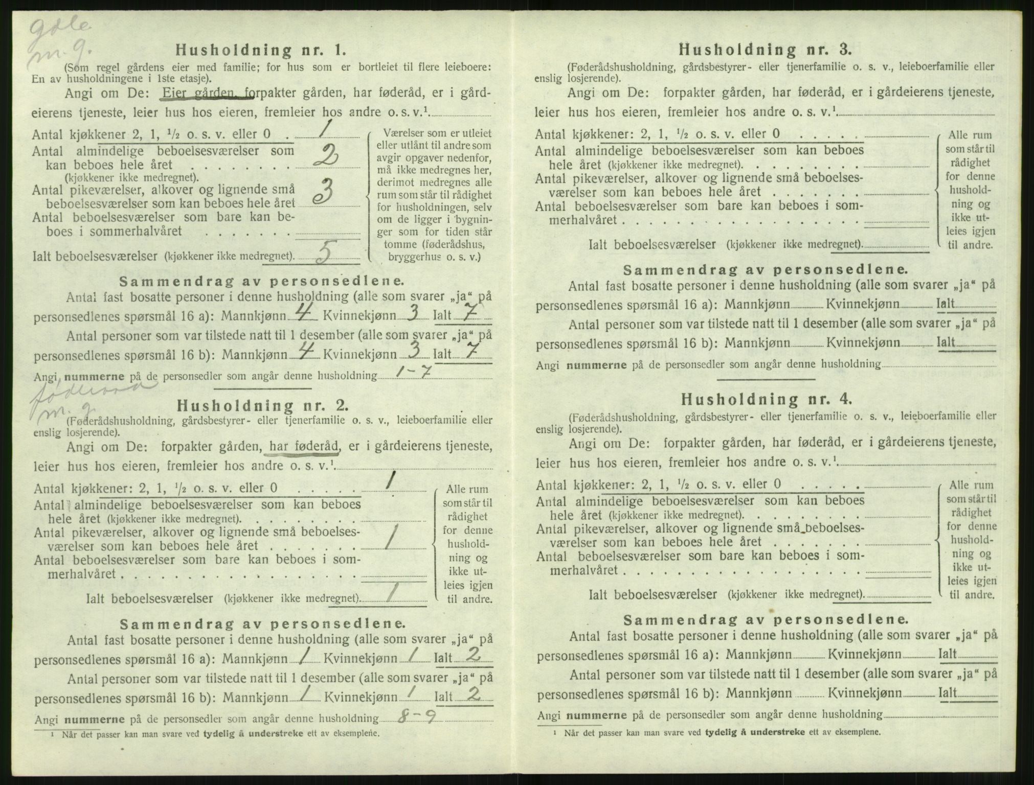 SAT, Folketelling 1920 for 1519 Volda herred, 1920, s. 261