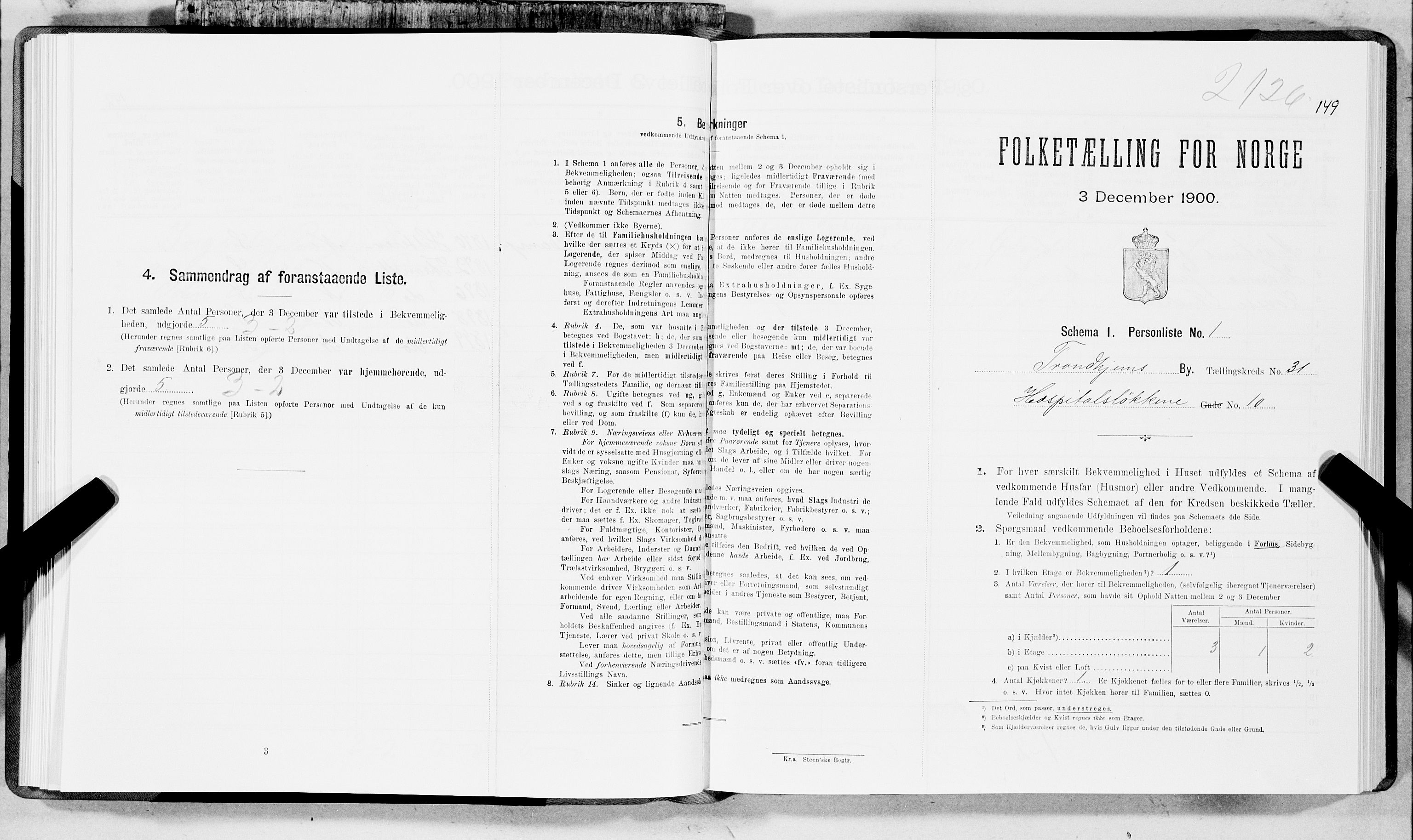 SAT, Folketelling 1900 for 1601 Trondheim kjøpstad, 1900, s. 5048