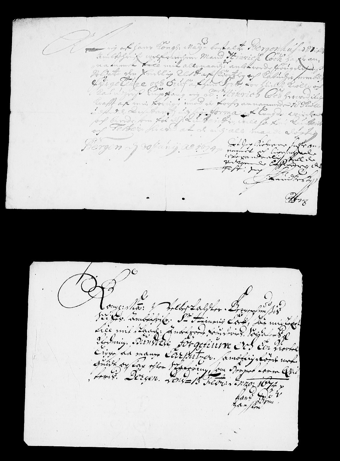Rentekammeret inntil 1814, Reviderte regnskaper, Stiftamtstueregnskaper, Bergen stiftamt, AV/RA-EA-6043/R/Rc/L0039: Bergen stiftamt, 1674-1679