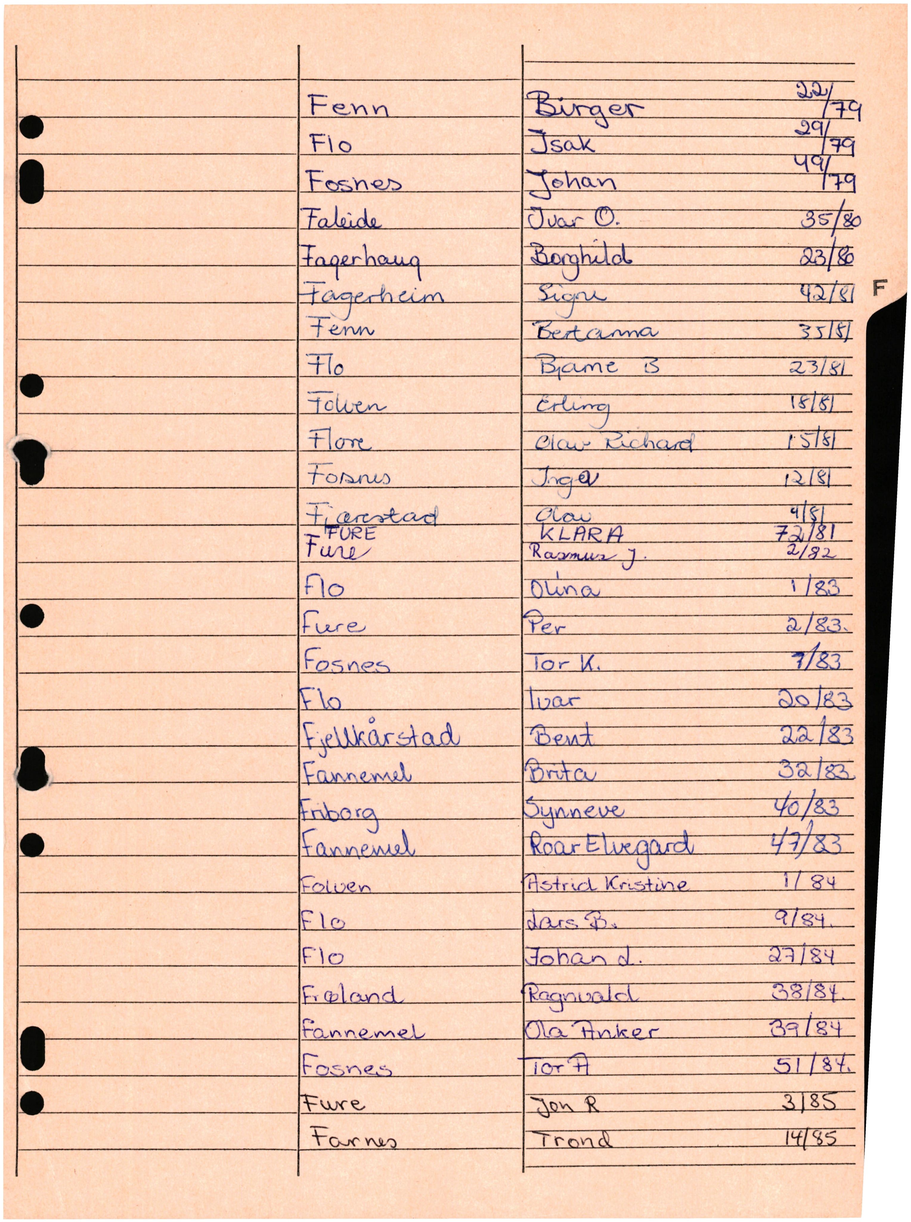 Lensmannen i Stryn og Hornindal, SAB/A-100157/0006/L0001: Dødsfallprotokoll, 1973-1985