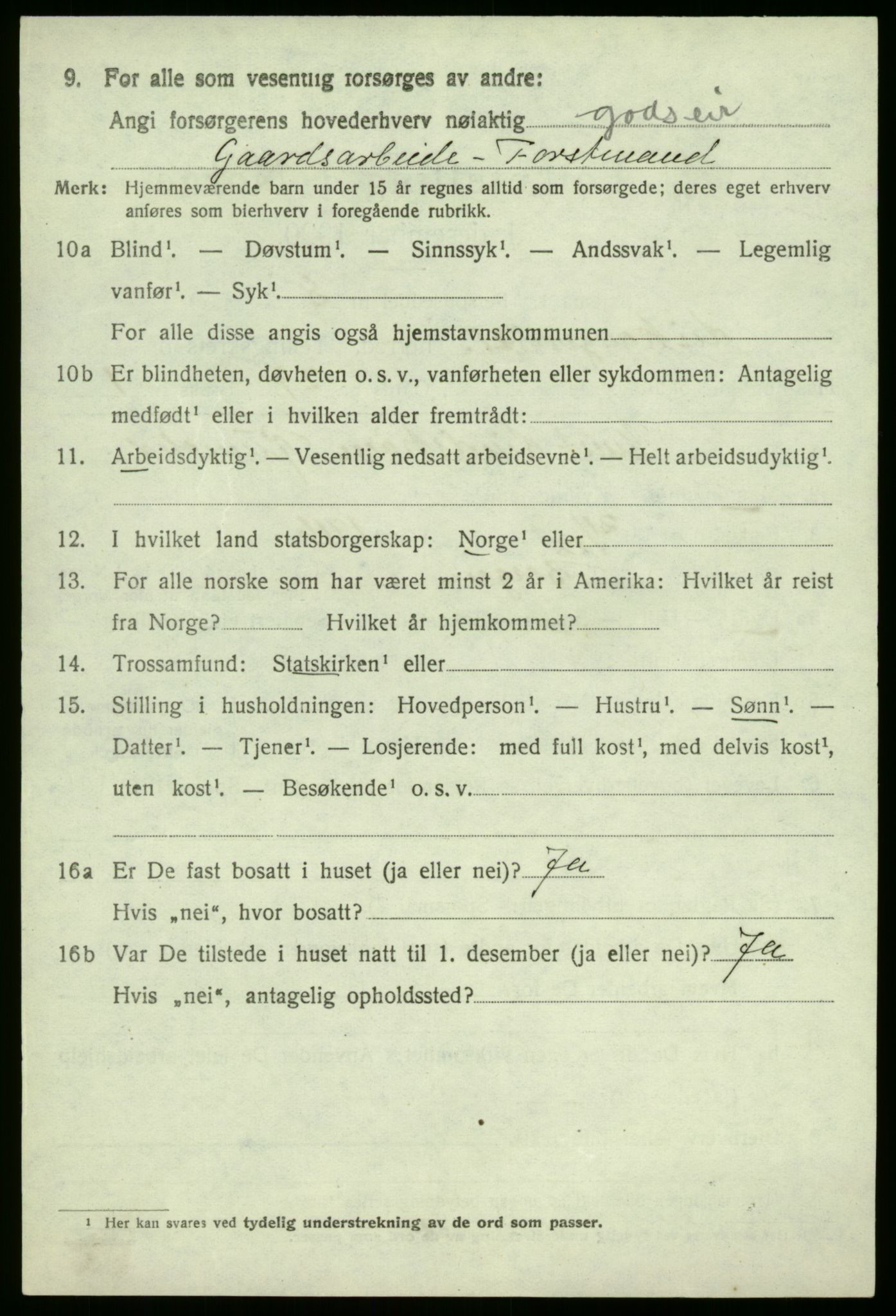 SAB, Folketelling 1920 for 1419 Leikanger herred, 1920, s. 3599