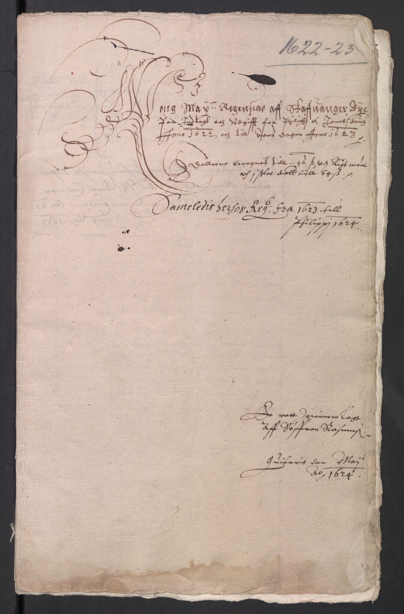 Rentekammeret inntil 1814, Reviderte regnskaper, Byregnskaper, AV/RA-EA-4066/R/Ro/L0297: [O1] By- og tollregnskap, 1602-1624, s. 324