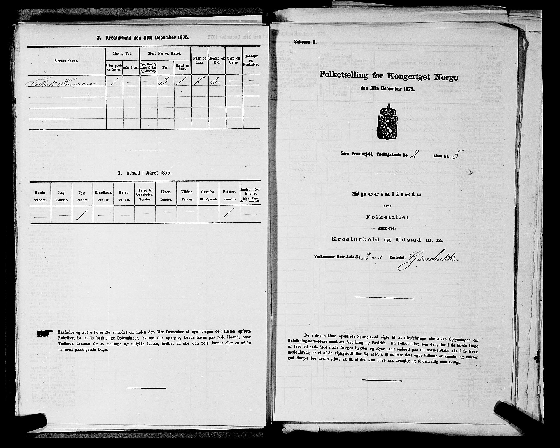 SAKO, Folketelling 1875 for 0633P Nore prestegjeld, 1875, s. 322