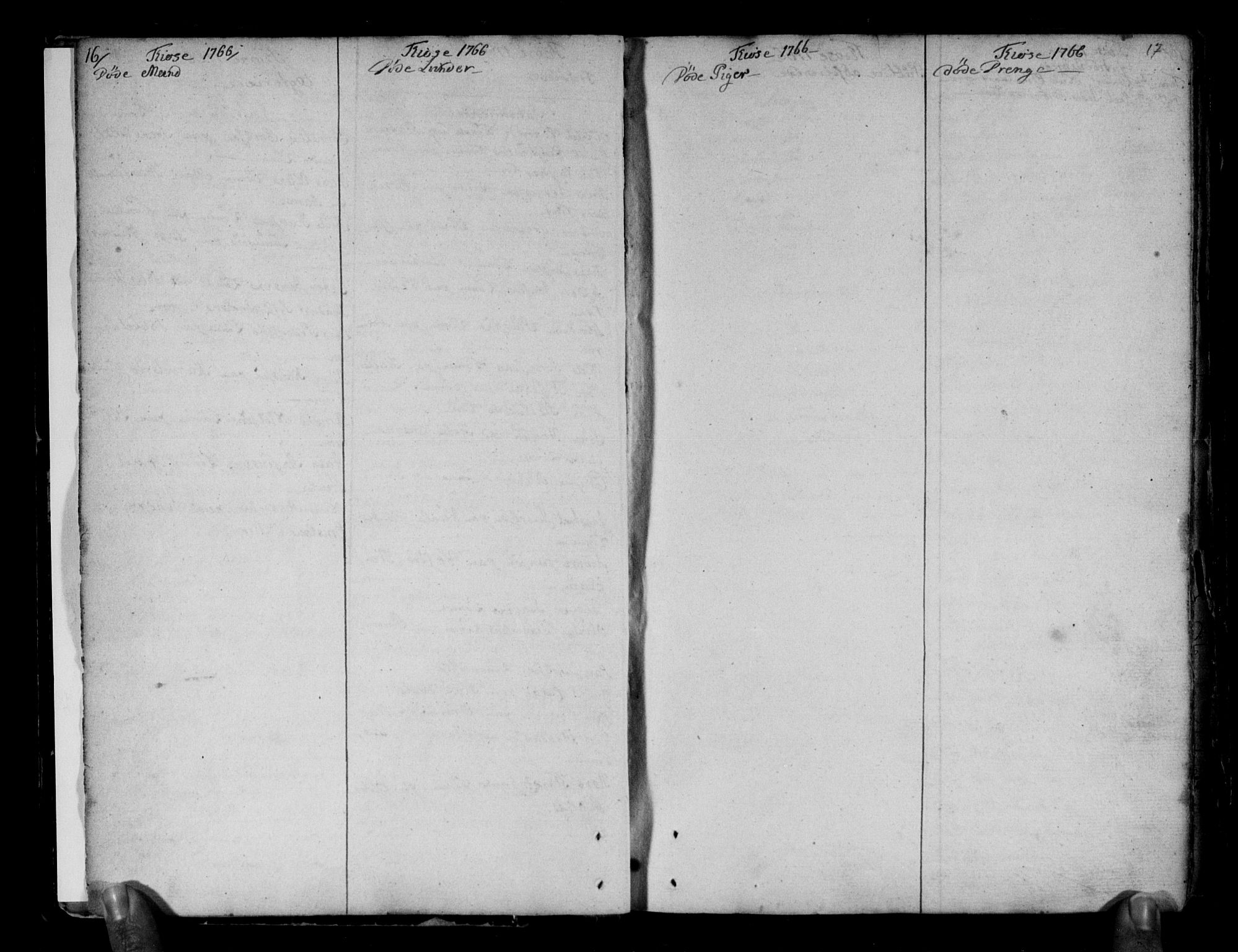 Brunlanes kirkebøker, AV/SAKO-A-342/F/Fa/L0001: Ministerialbok nr. I 1, 1766-1801, s. 16-17