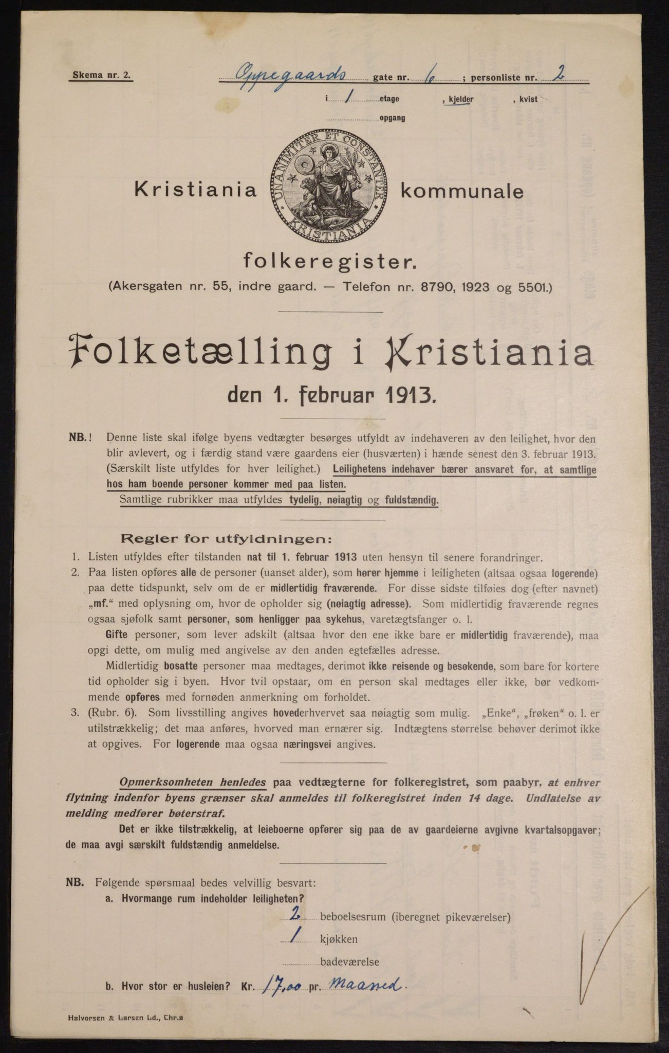 OBA, Kommunal folketelling 1.2.1913 for Kristiania, 1913, s. 75863