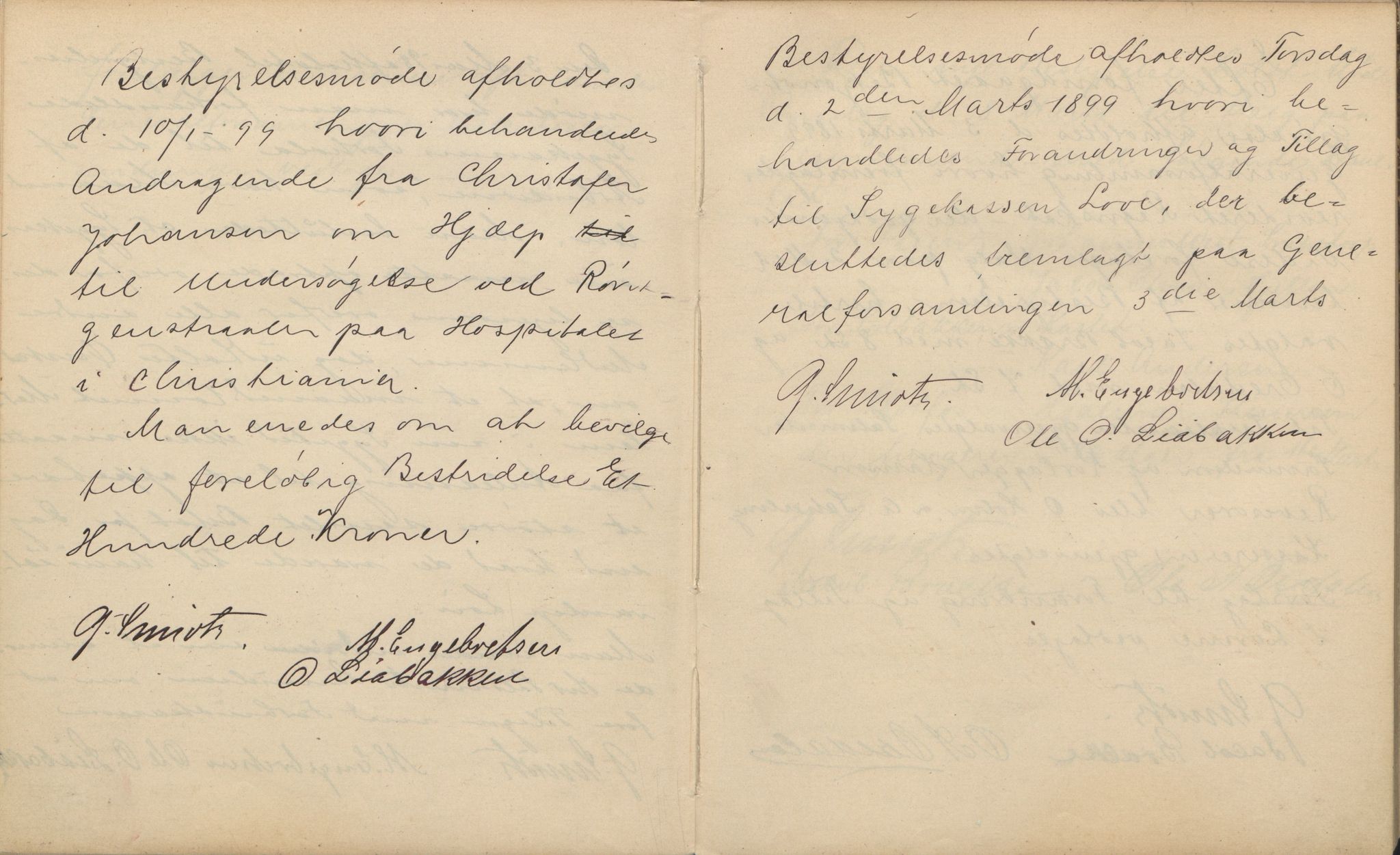 Skotfos bruks hjelpekasses arkiv, AAT/AAT-806014/A/L0001: Møtebok, 1894-1918