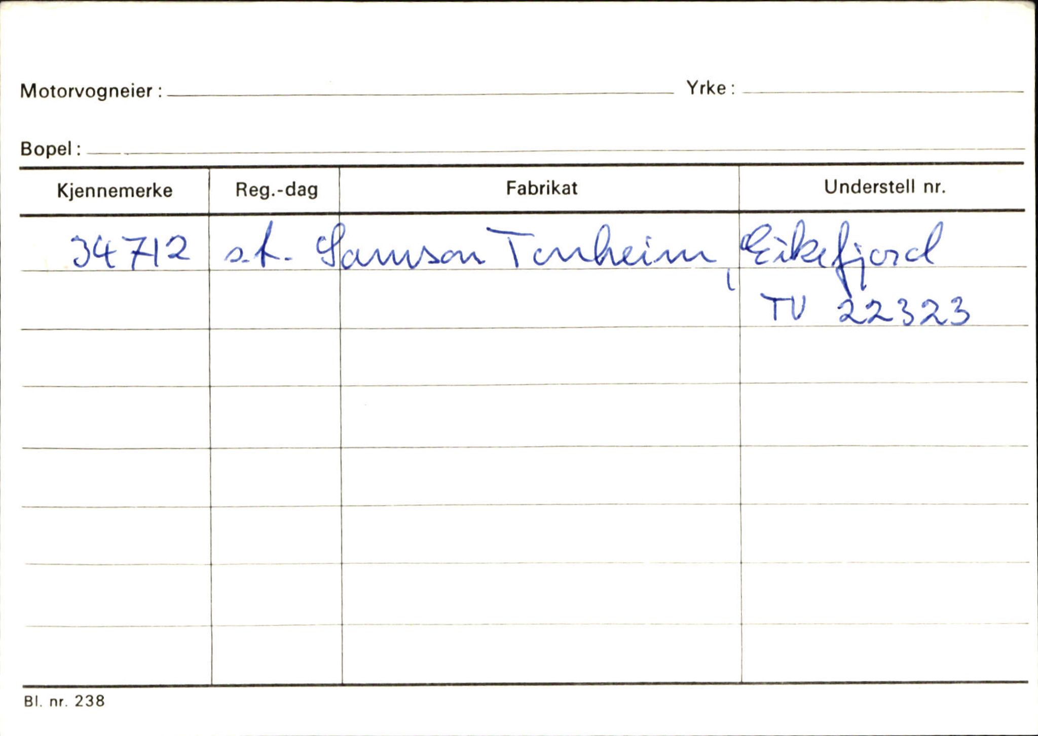 Statens vegvesen, Sogn og Fjordane vegkontor, SAB/A-5301/4/F/L0125: Eigarregister Sogndal V-Å. Aurland A-Å. Fjaler A-N, 1945-1975, s. 2416