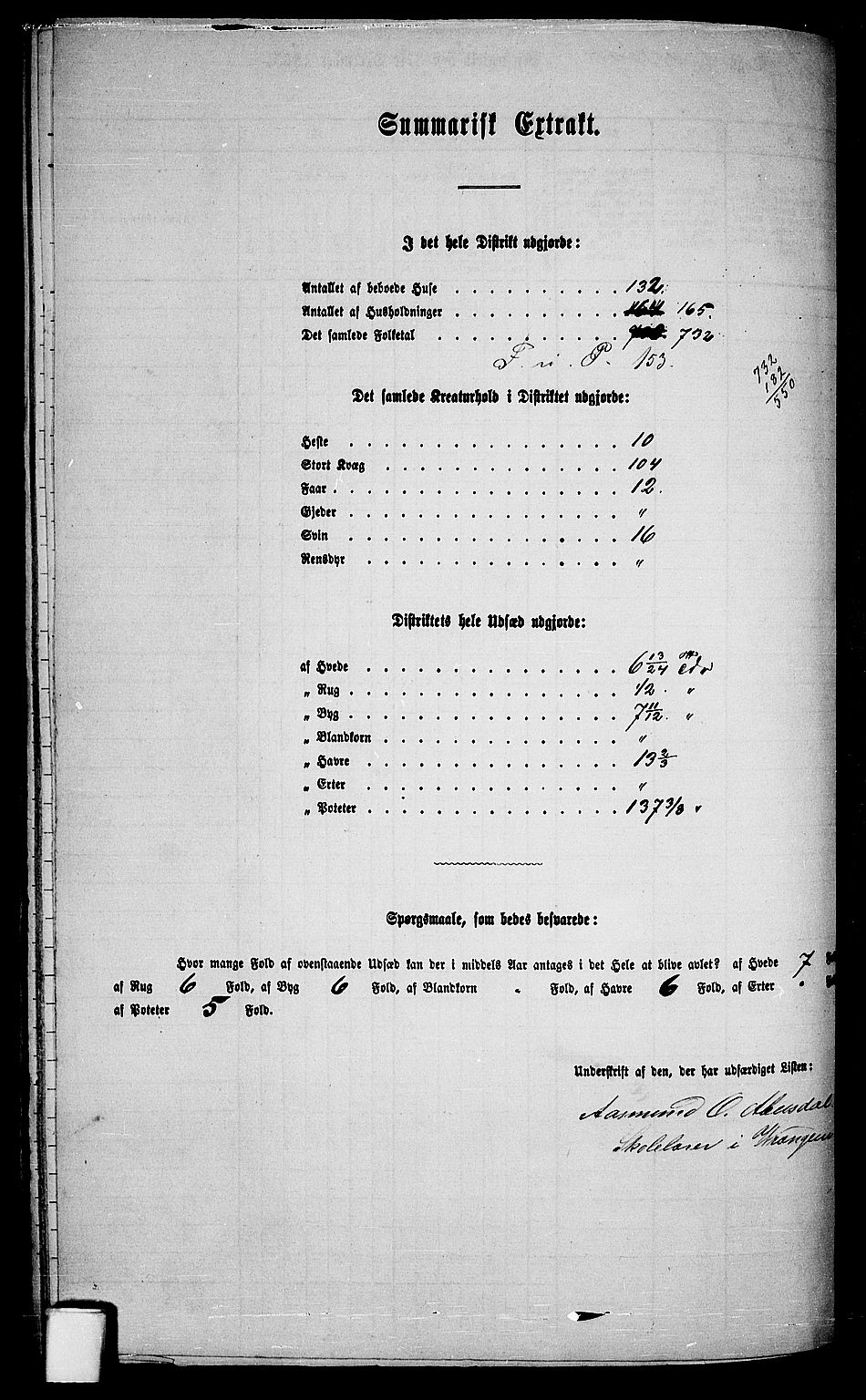 RA, Folketelling 1865 for 0920P Øyestad prestegjeld, 1865, s. 144