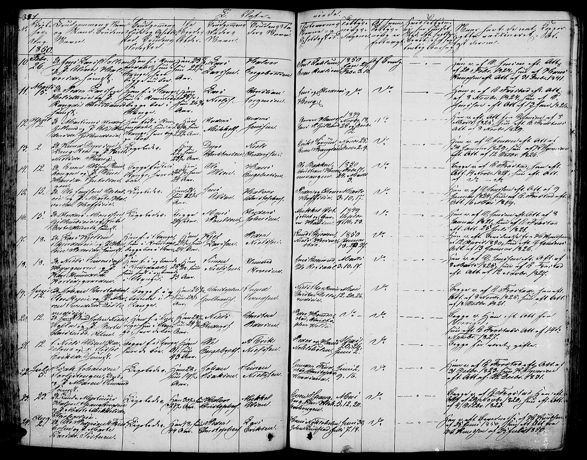Stange prestekontor, AV/SAH-PREST-002/L/L0003: Klokkerbok nr. 3, 1840-1864, s. 331