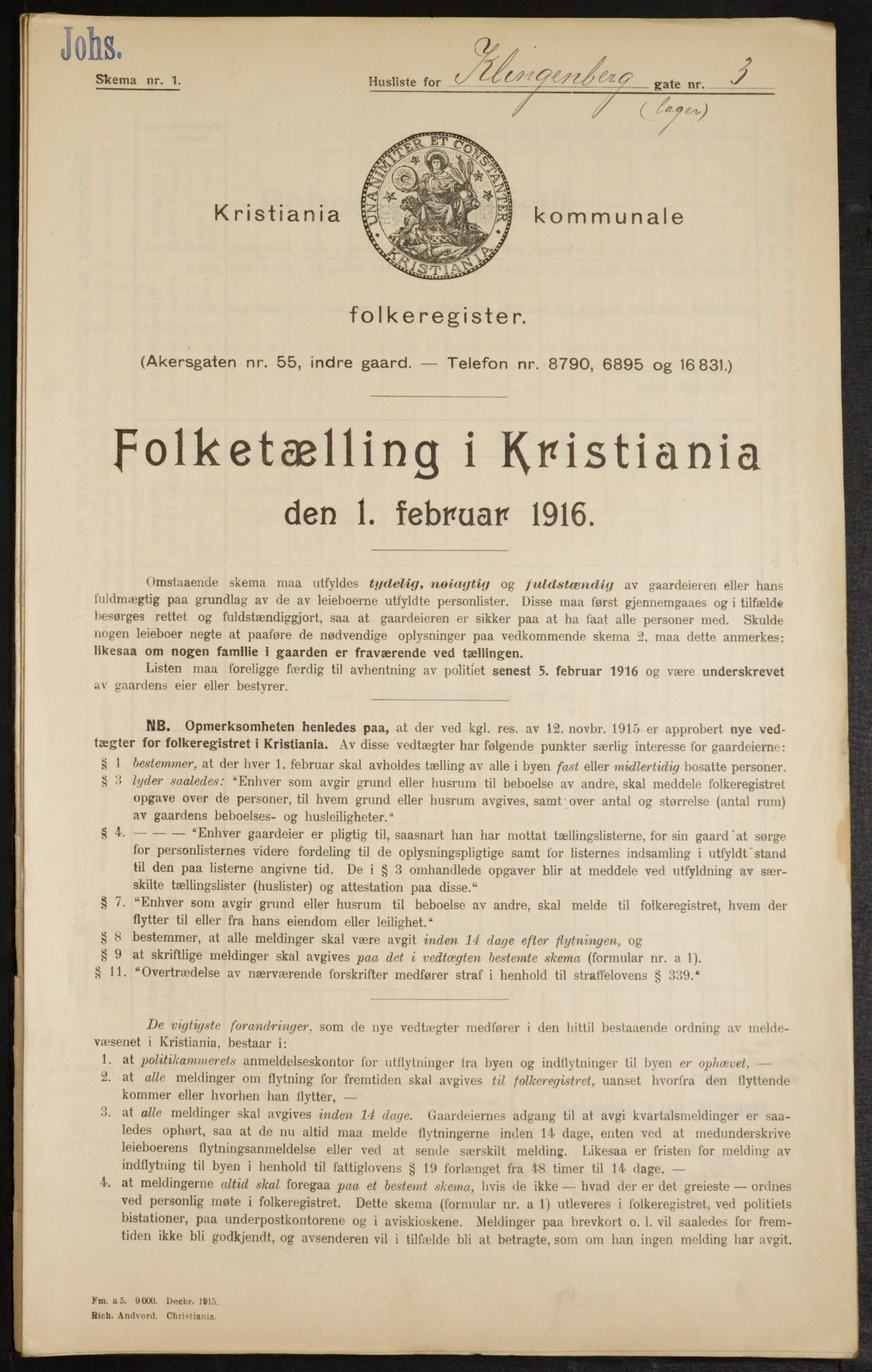 OBA, Kommunal folketelling 1.2.1916 for Kristiania, 1916, s. 52974