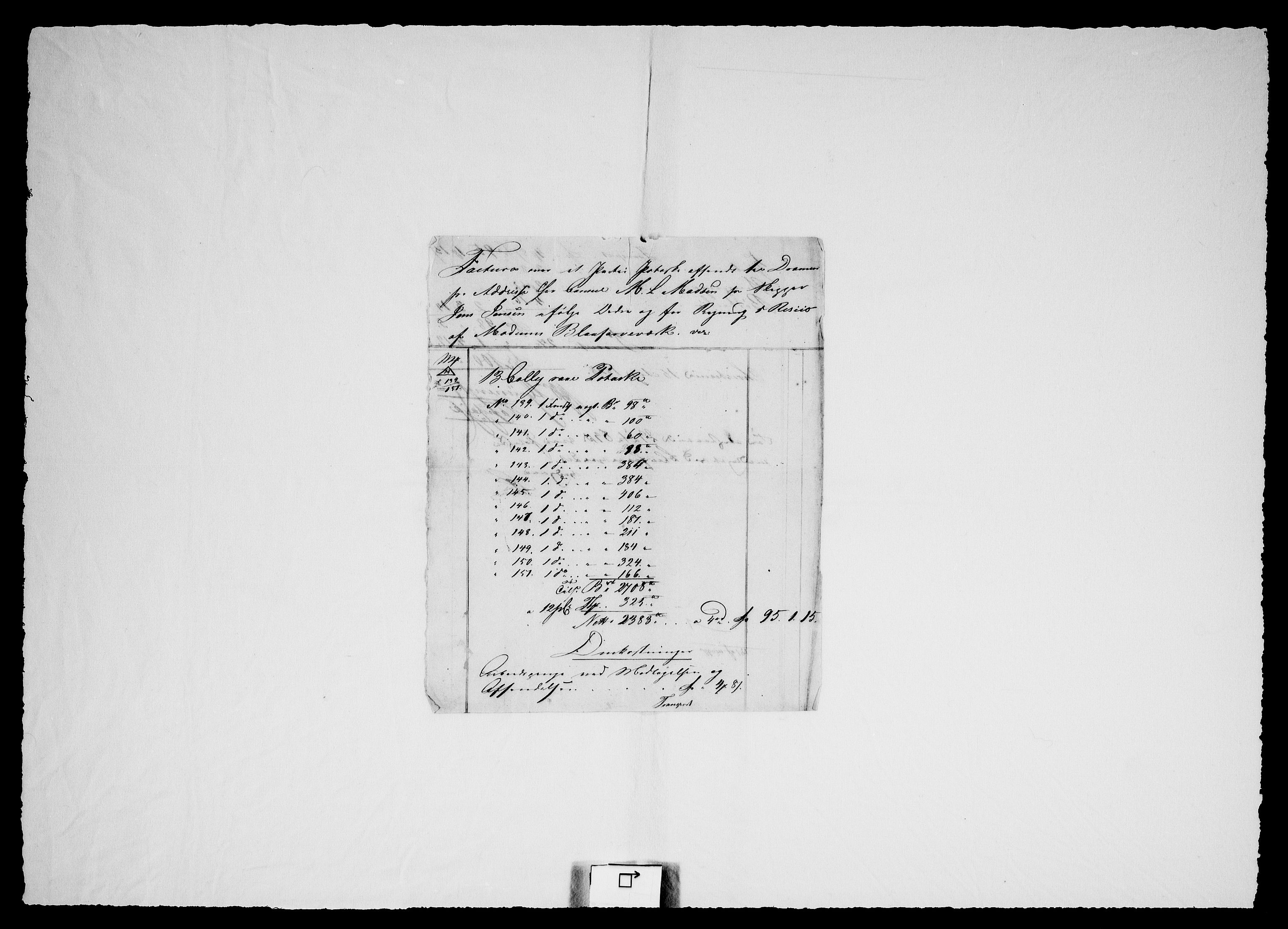 Modums Blaafarveværk, RA/PA-0157/G/Gd/Gdc/L0216/0001: -- / Hiesige und Auswartige Rechnungen, 1828-1831, s. 3