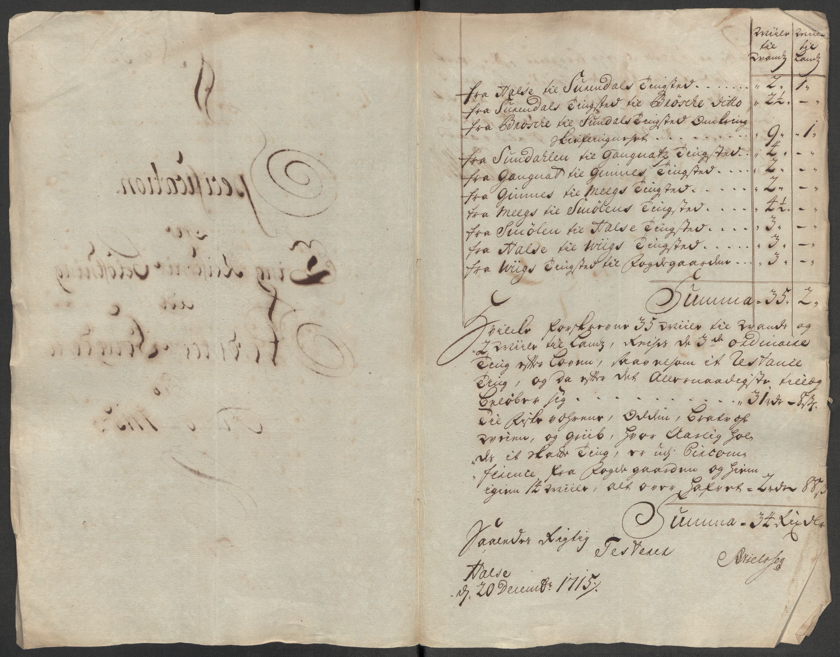 Rentekammeret inntil 1814, Reviderte regnskaper, Fogderegnskap, AV/RA-EA-4092/R56/L3748: Fogderegnskap Nordmøre, 1714-1715, s. 603