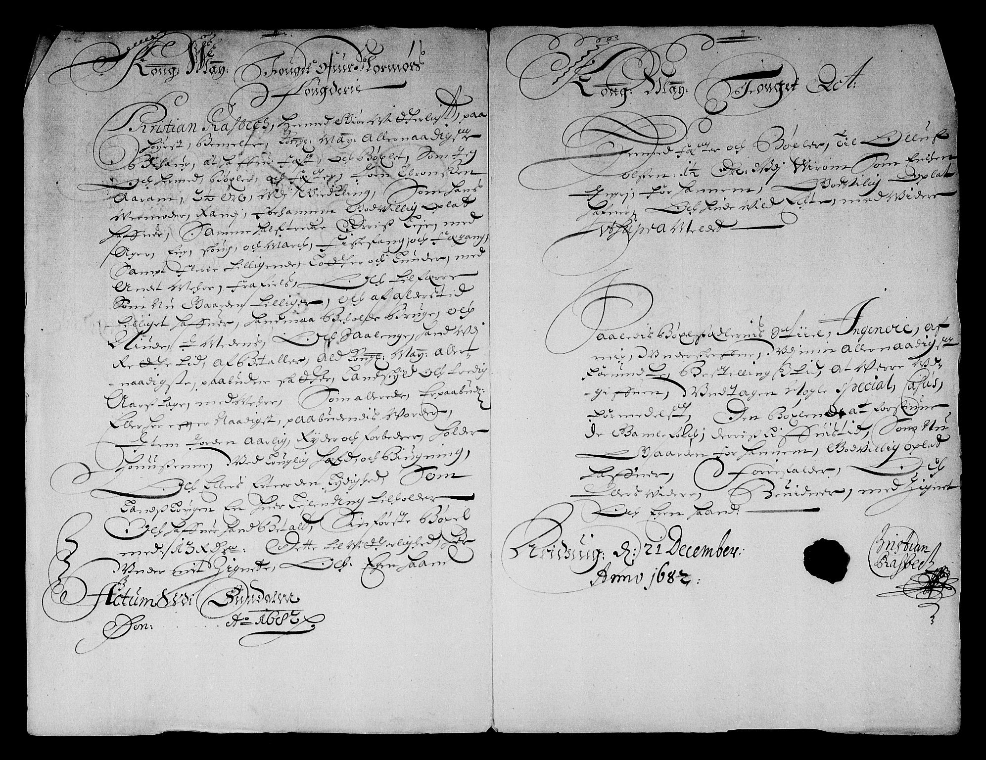 Rentekammeret inntil 1814, Reviderte regnskaper, Stiftamtstueregnskaper, Trondheim stiftamt og Nordland amt, AV/RA-EA-6044/R/Rg/L0068a: Trondheim stiftamt og Nordland amt, 1682
