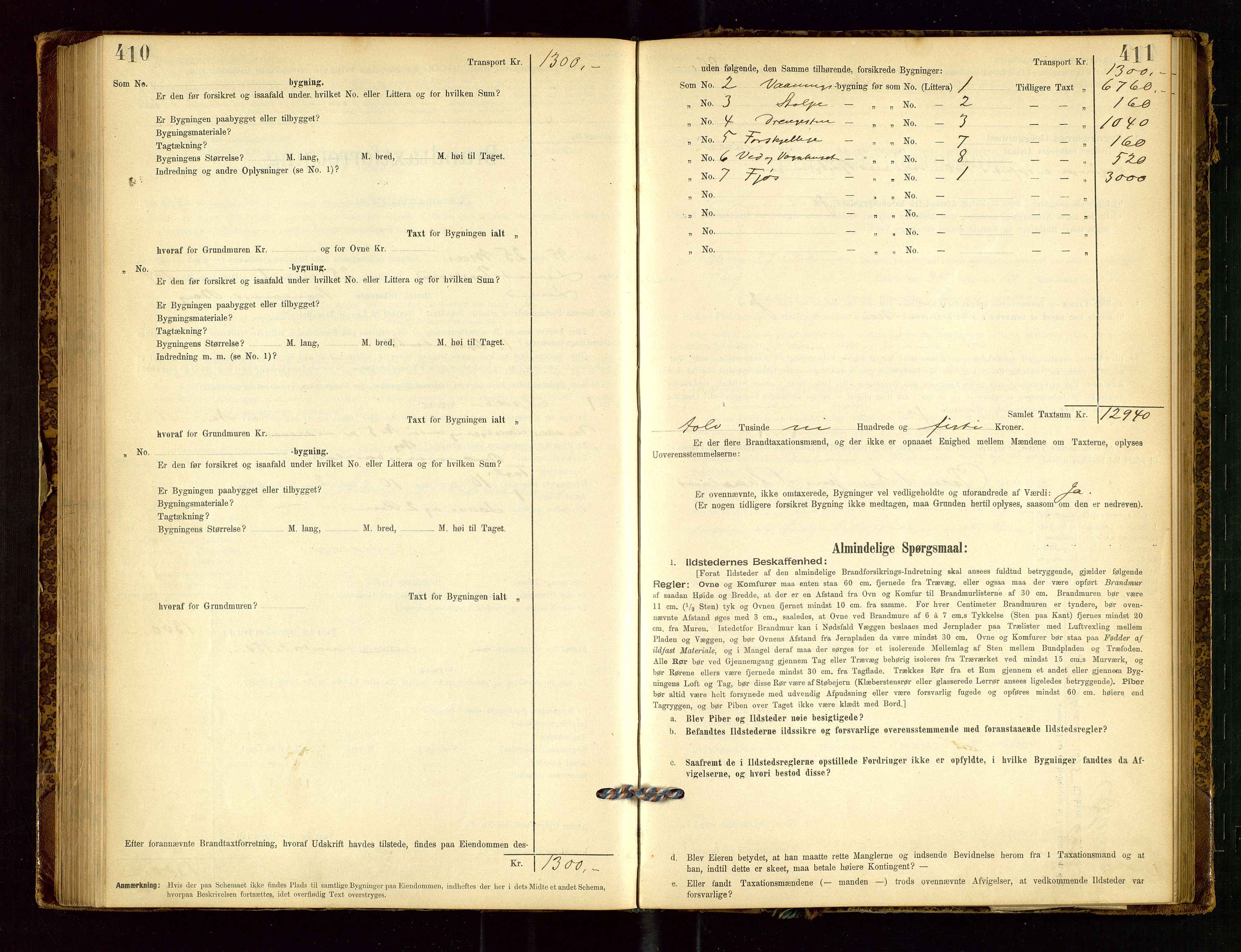 Lund lensmannskontor, AV/SAST-A-100303/Gob/L0001: "Brandtakstprotokol", 1894-1907, s. 410-411