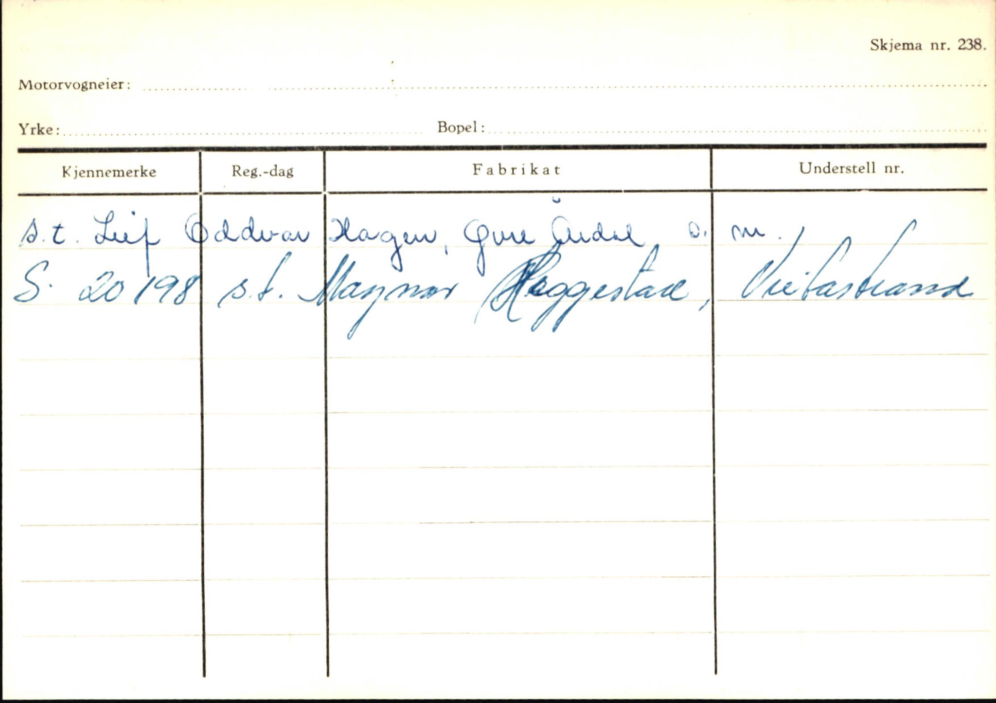 Statens vegvesen, Sogn og Fjordane vegkontor, SAB/A-5301/4/F/L0145: Registerkort Vågsøy S-Å. Årdal I-P, 1945-1975, s. 1849