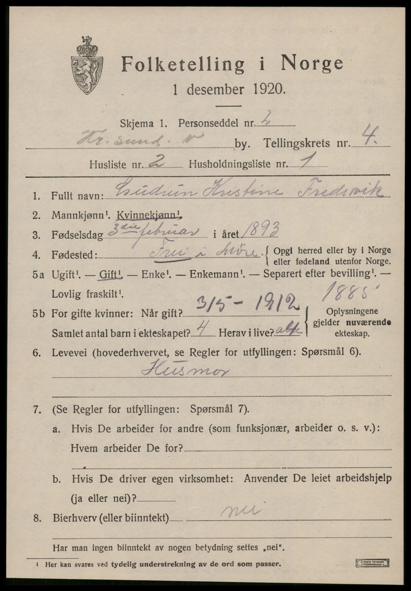 SAT, Folketelling 1920 for 1503 Kristiansund kjøpstad, 1920, s. 14925