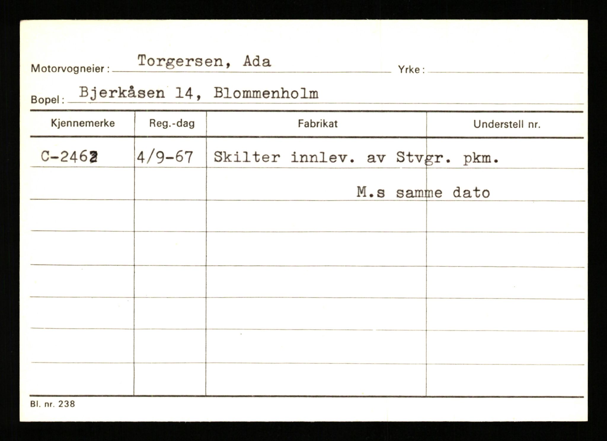 Stavanger trafikkstasjon, AV/SAST-A-101942/0/G/L0001: Registreringsnummer: 0 - 5782, 1930-1971, s. 1667