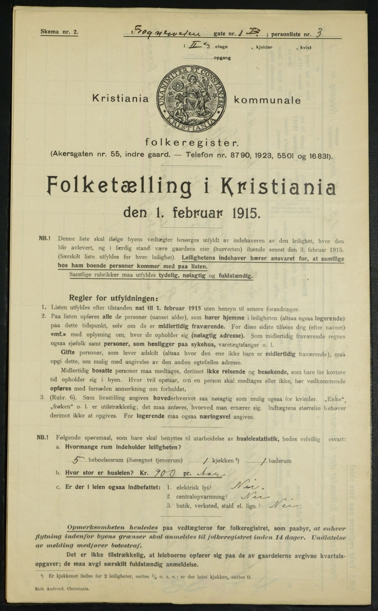 OBA, Kommunal folketelling 1.2.1915 for Kristiania, 1915, s. 26792