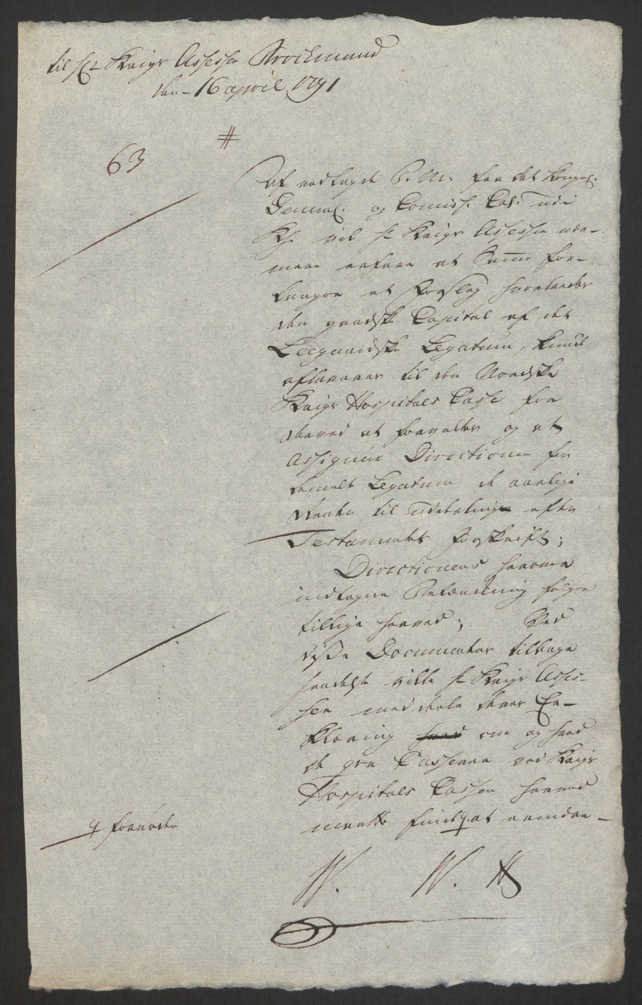 Forsvaret, Den norske kvesthuskasse/krigshospitalkasse, AV/RA-RAFA-1887/F/Fa/L0008: Konsepter, 1790-1793, s. 467