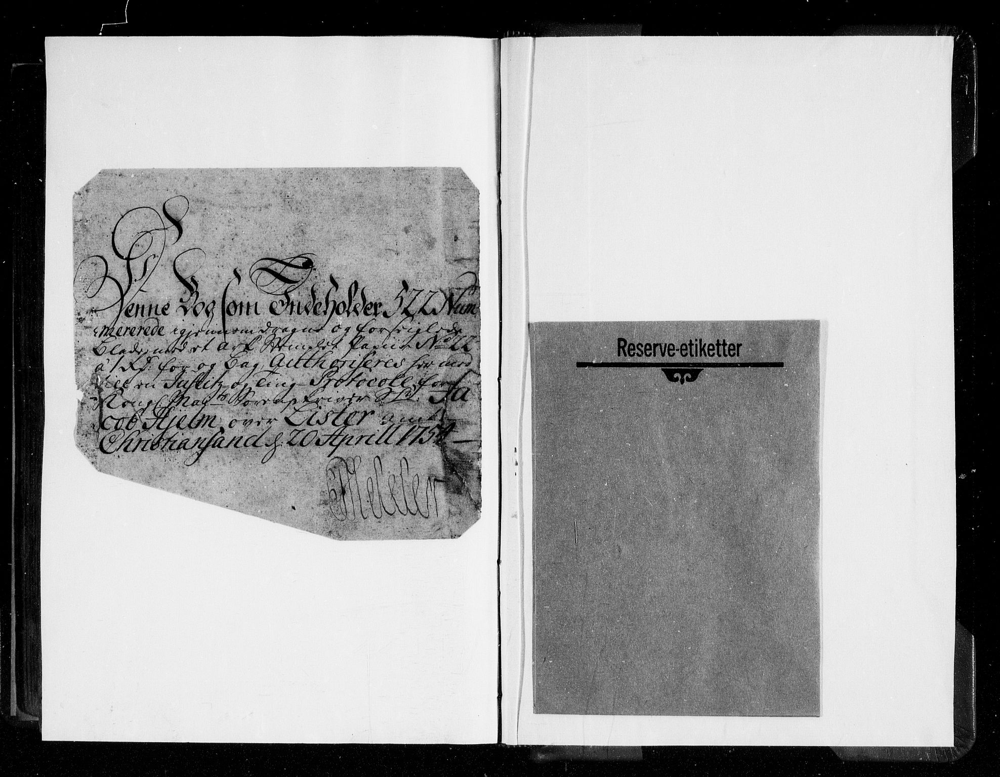 Lister sorenskriveri, SAK/1221-0003/F/Fa/L0059: Tingbok nr 59, 1754-1759
