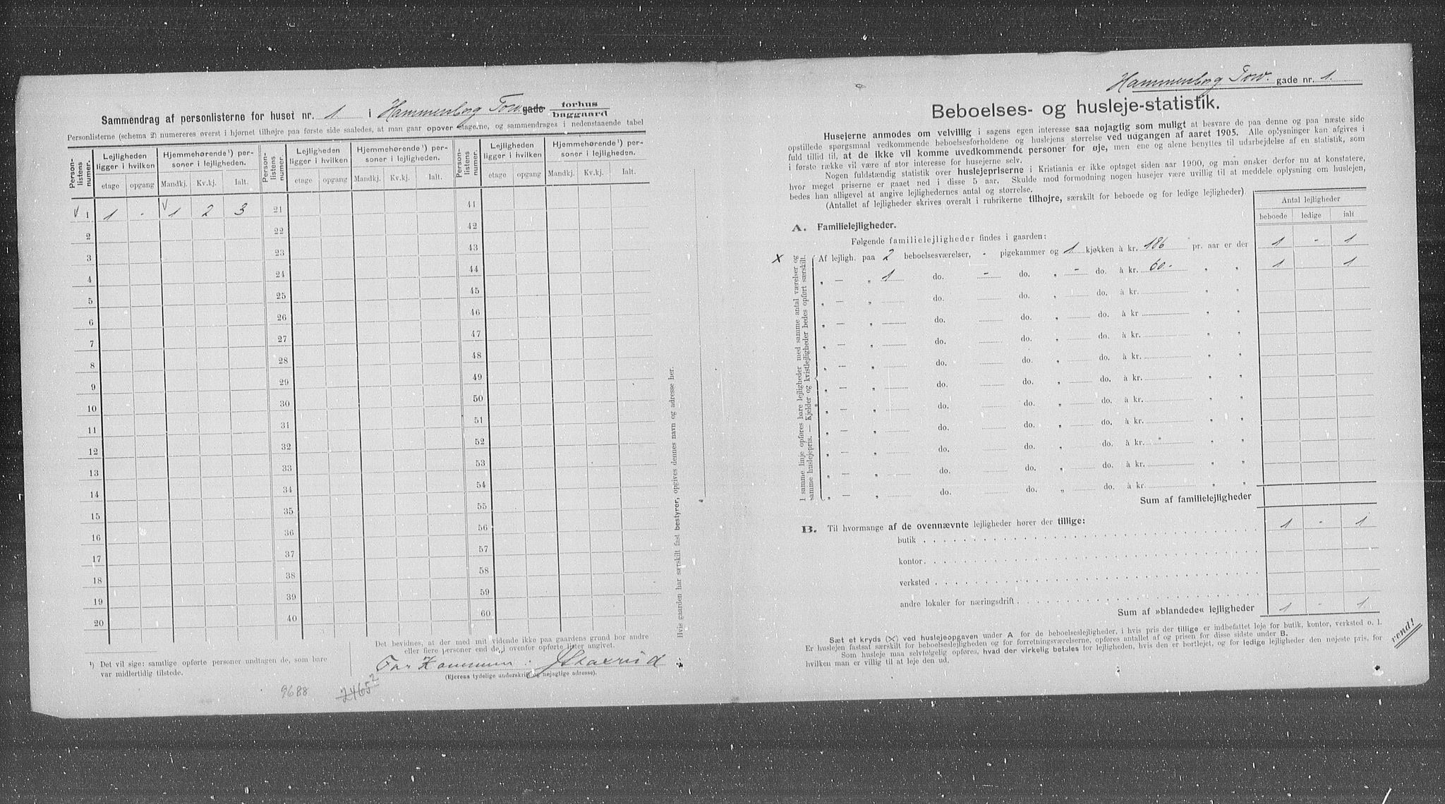 OBA, Kommunal folketelling 31.12.1905 for Kristiania kjøpstad, 1905, s. 17623