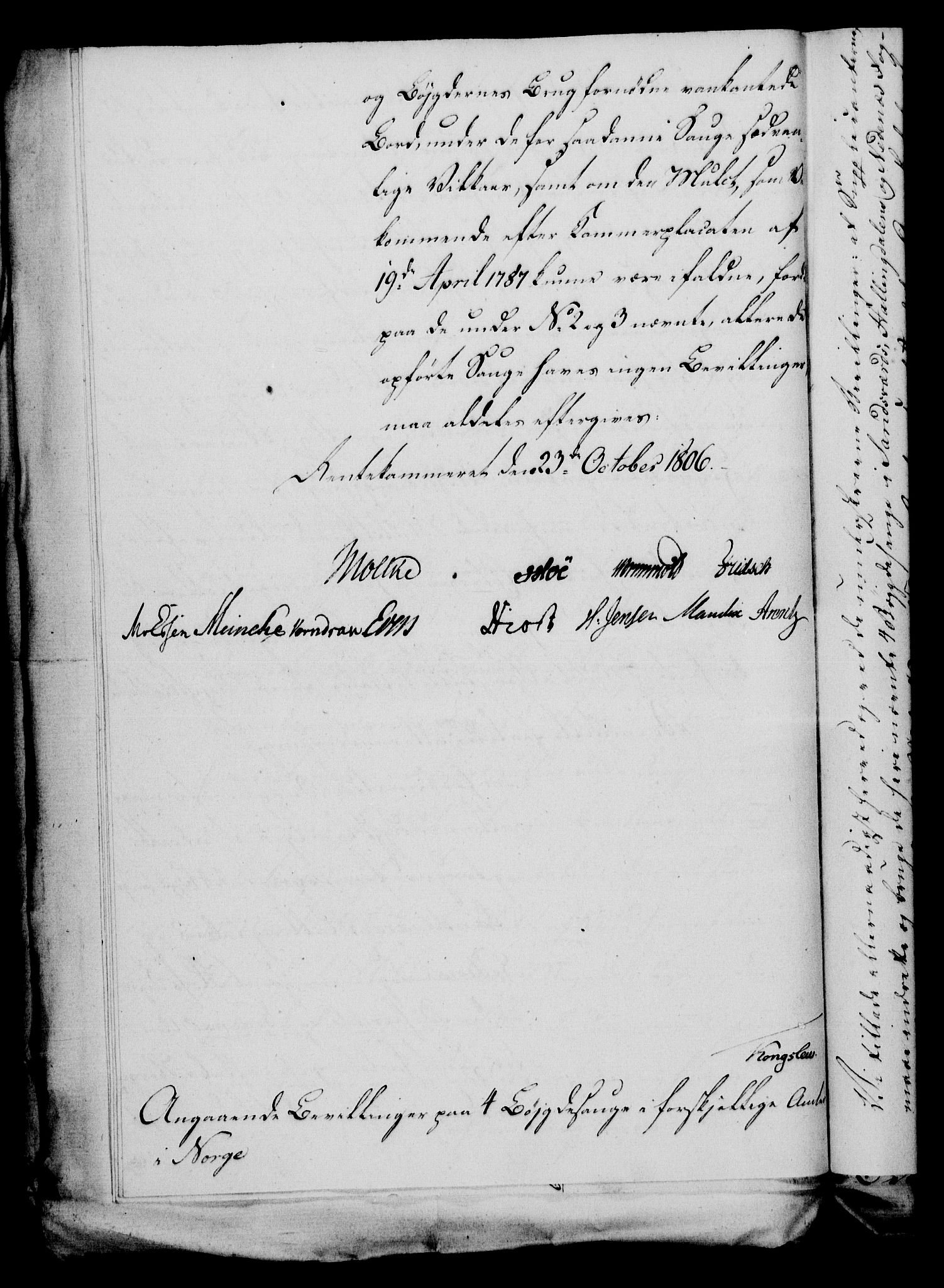 Rentekammeret, Kammerkanselliet, RA/EA-3111/G/Gf/Gfa/L0088: Norsk relasjons- og resolusjonsprotokoll (merket RK 52.88), 1806, s. 692