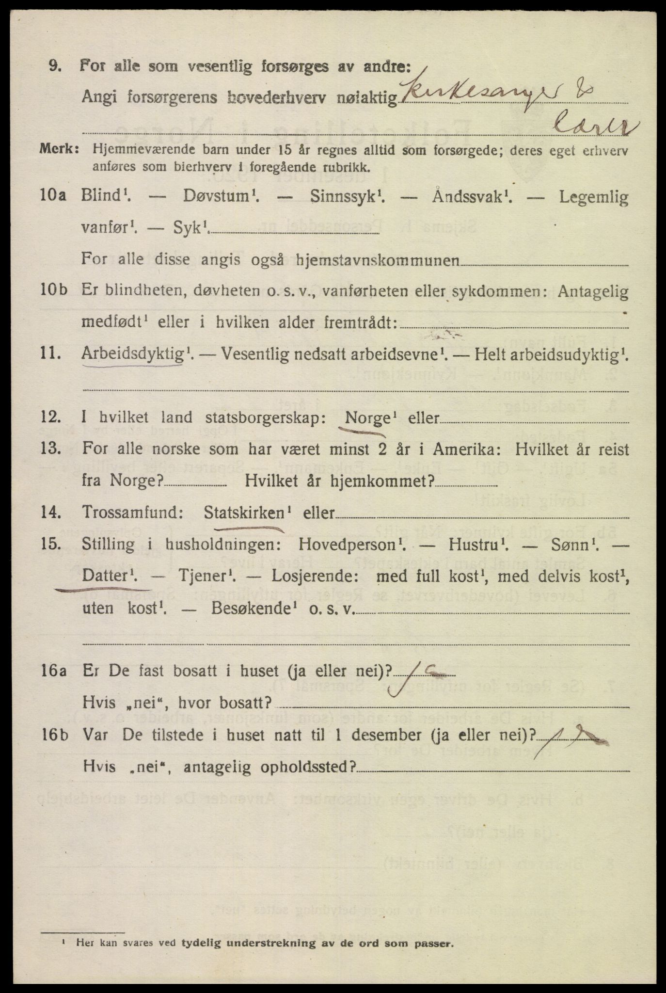 SAK, Folketelling 1920 for 1038 Feda herred, 1920, s. 1714