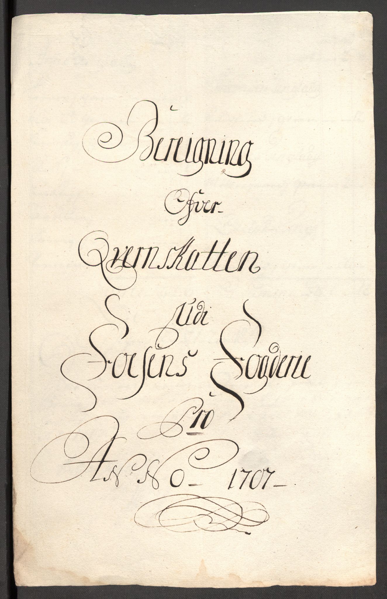 Rentekammeret inntil 1814, Reviderte regnskaper, Fogderegnskap, AV/RA-EA-4092/R57/L3857: Fogderegnskap Fosen, 1706-1707, s. 376