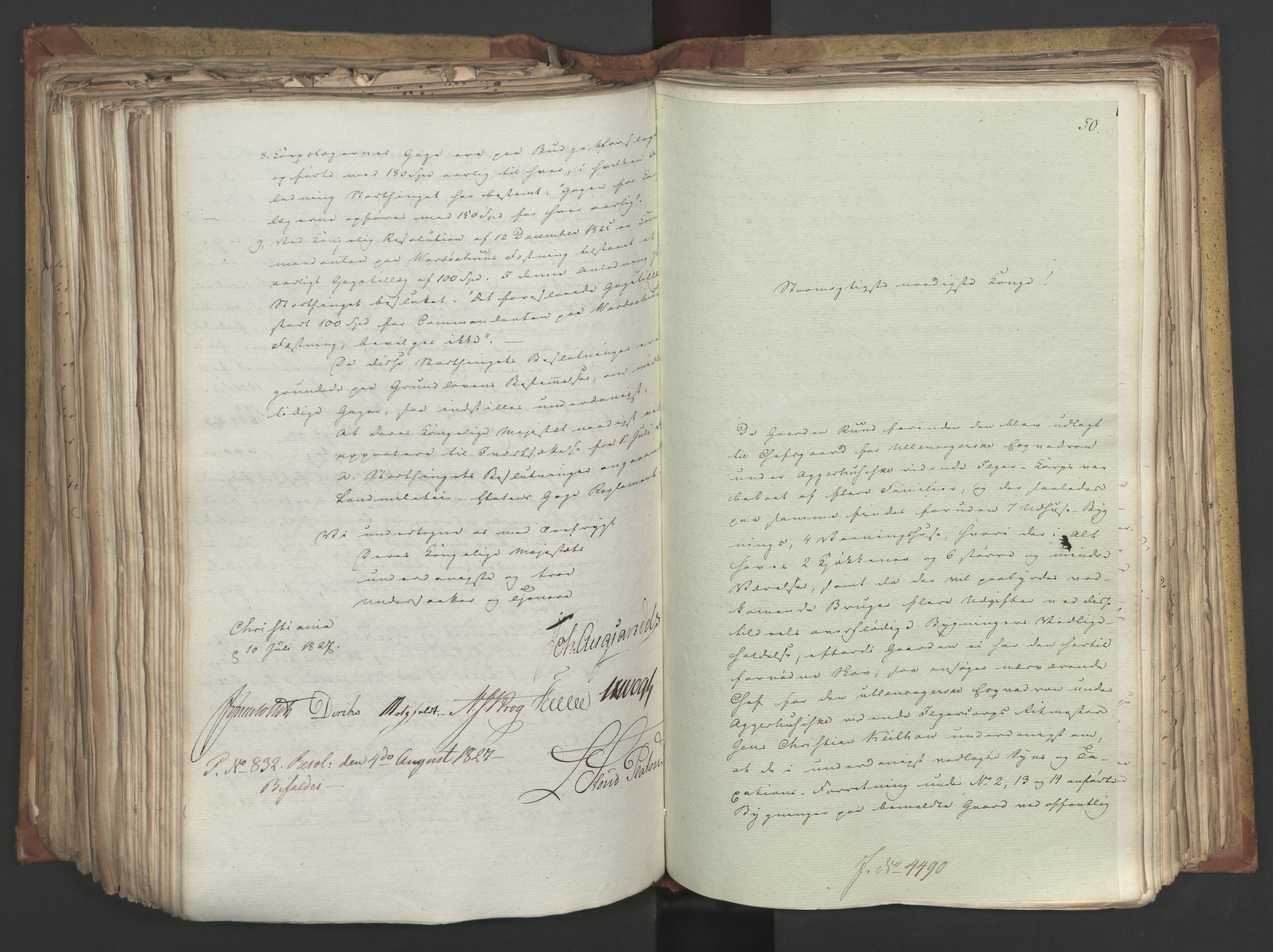 Statsrådsavdelingen i Stockholm, AV/RA-S-1003/D/Da/L0051: Regjeringsinnstillinger nr. 4310-4565, 1827, s. 451