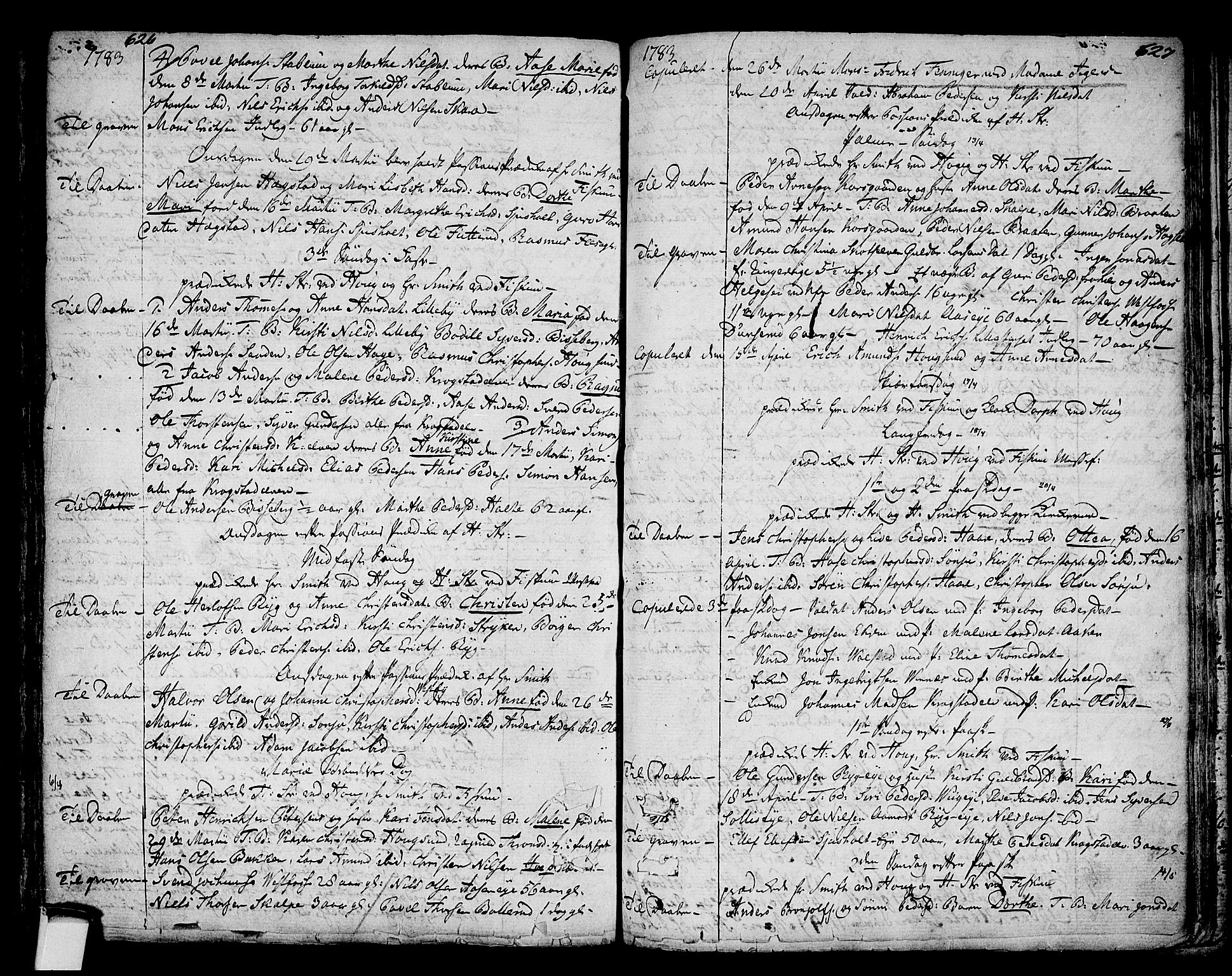 Eiker kirkebøker, AV/SAKO-A-4/F/Fa/L0008: Ministerialbok nr. I 8, 1764-1788, s. 626-627