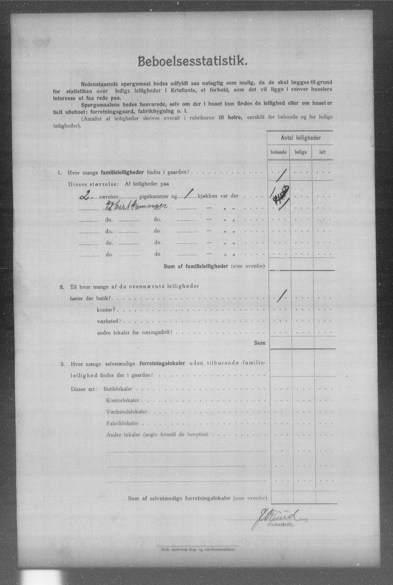 OBA, Kommunal folketelling 31.12.1904 for Kristiania kjøpstad, 1904, s. 1255