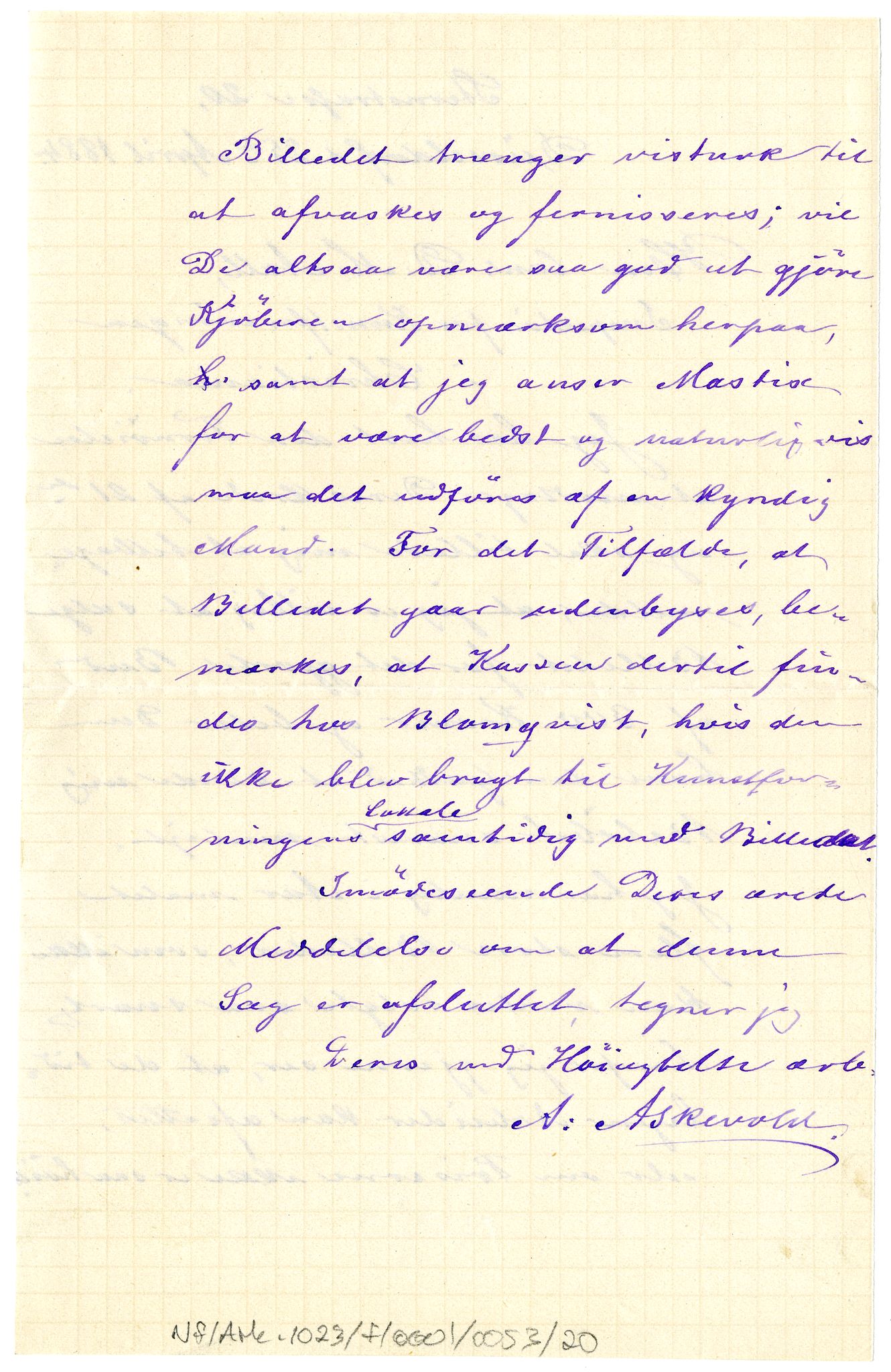 Diderik Maria Aalls brevsamling, NF/Ark-1023/F/L0001: D.M. Aalls brevsamling. A - B, 1738-1889, s. 626
